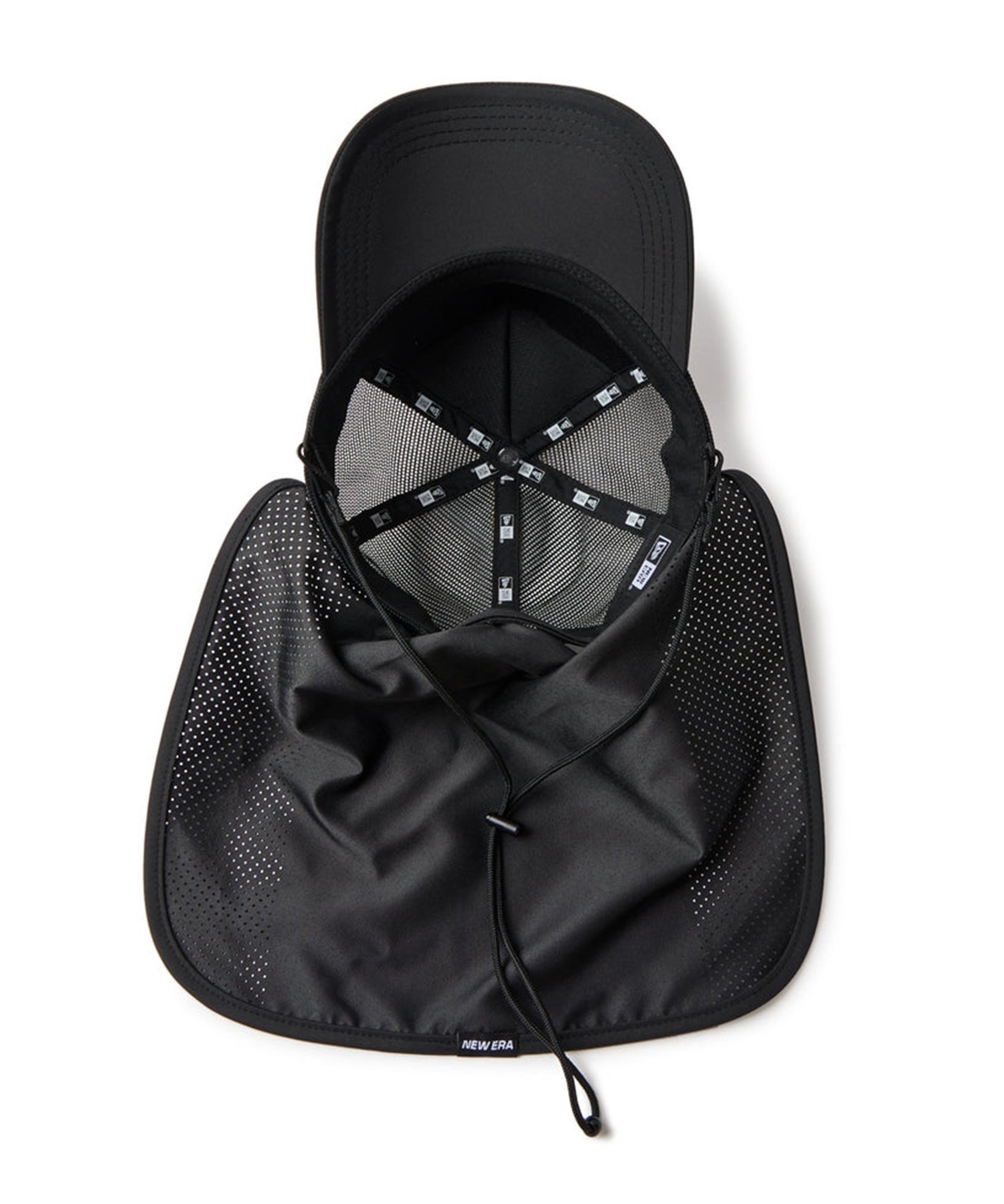 NEW ERA ニューエラ キャップ UVカット 9FORTY A-Frame トラッカー サンシェード Utility Collection Tech Surf 14392234(BLK-FREE)