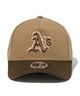 NEW ERA ニューエラ キャップ 帽子 9FORTY A-Frame Iced Latte オークランド・アスレチックス カーキ ウォルナットバイザー 14720910(MULTI-ONE)