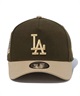 NEW ERA ニューエラ キャップ 帽子 9FORTY A-Frame Iced Latte ロサンゼルス・ドジャース ウォルナット キャメルバイザー 14720912(MULTI-ONE)