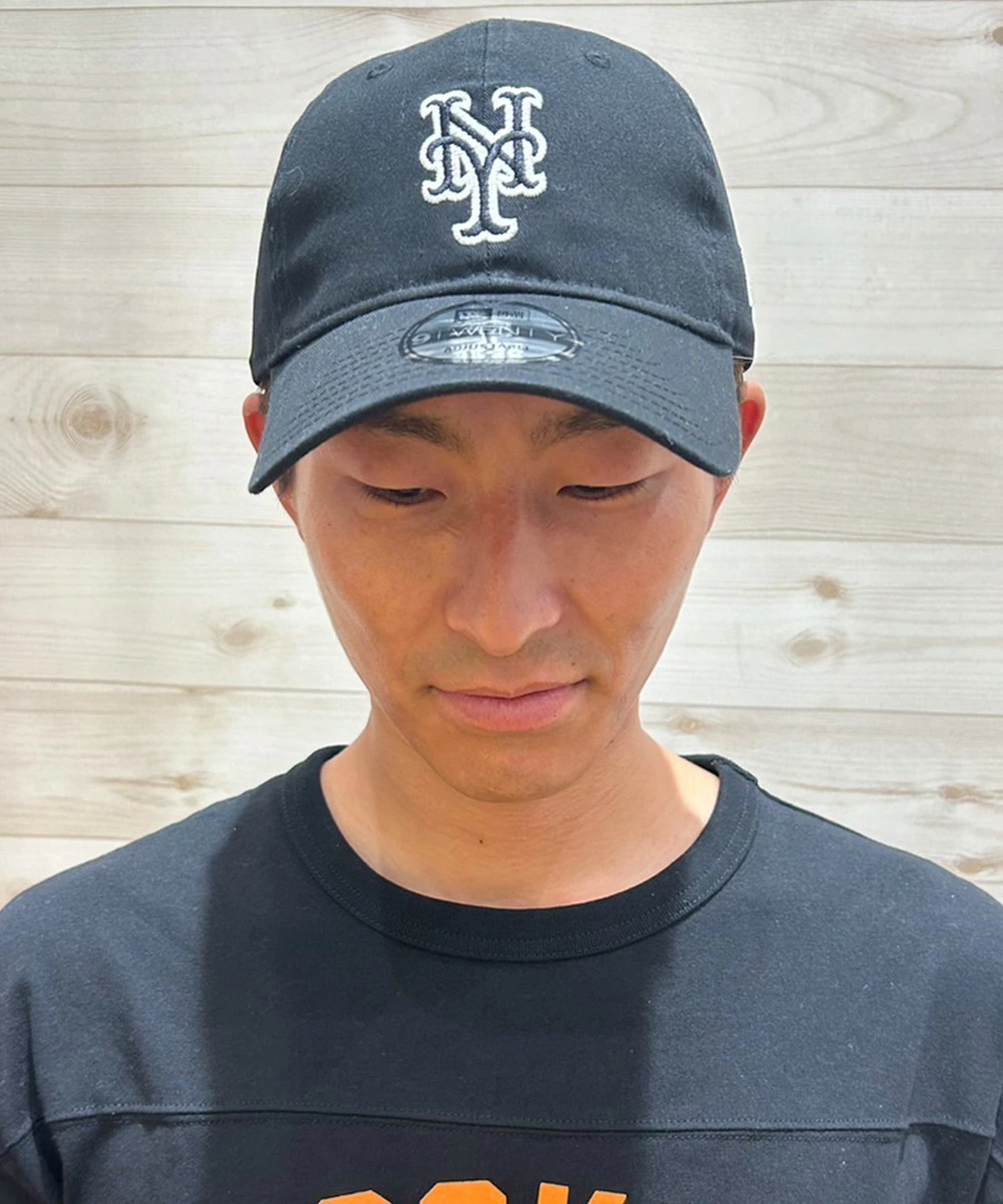 NEW ERA ニューエラ キャップ 帽子 9TWENTY ニューヨーク・メッツ ブラック×ホワイト 14720936 ムラサキスポーツ限定(BLK-ML)