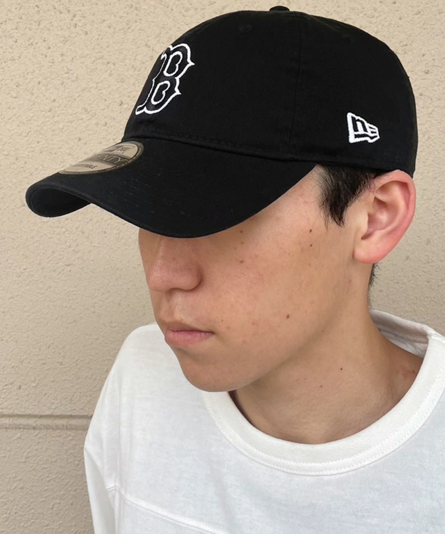 NEW ERA ニューエラ キャップ 帽子 9TWENTY ボストン・レッドソックス ブラック×ホワイト 14720940 ムラサキスポーツ限定(BLK-ML)