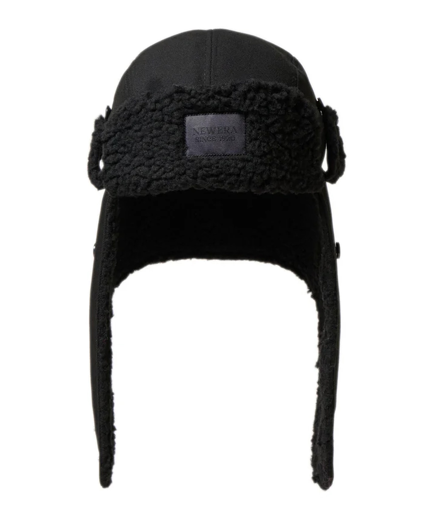 NEW ERA ニューエラ キャップ 帽子 トラッパー Black Woven Patch