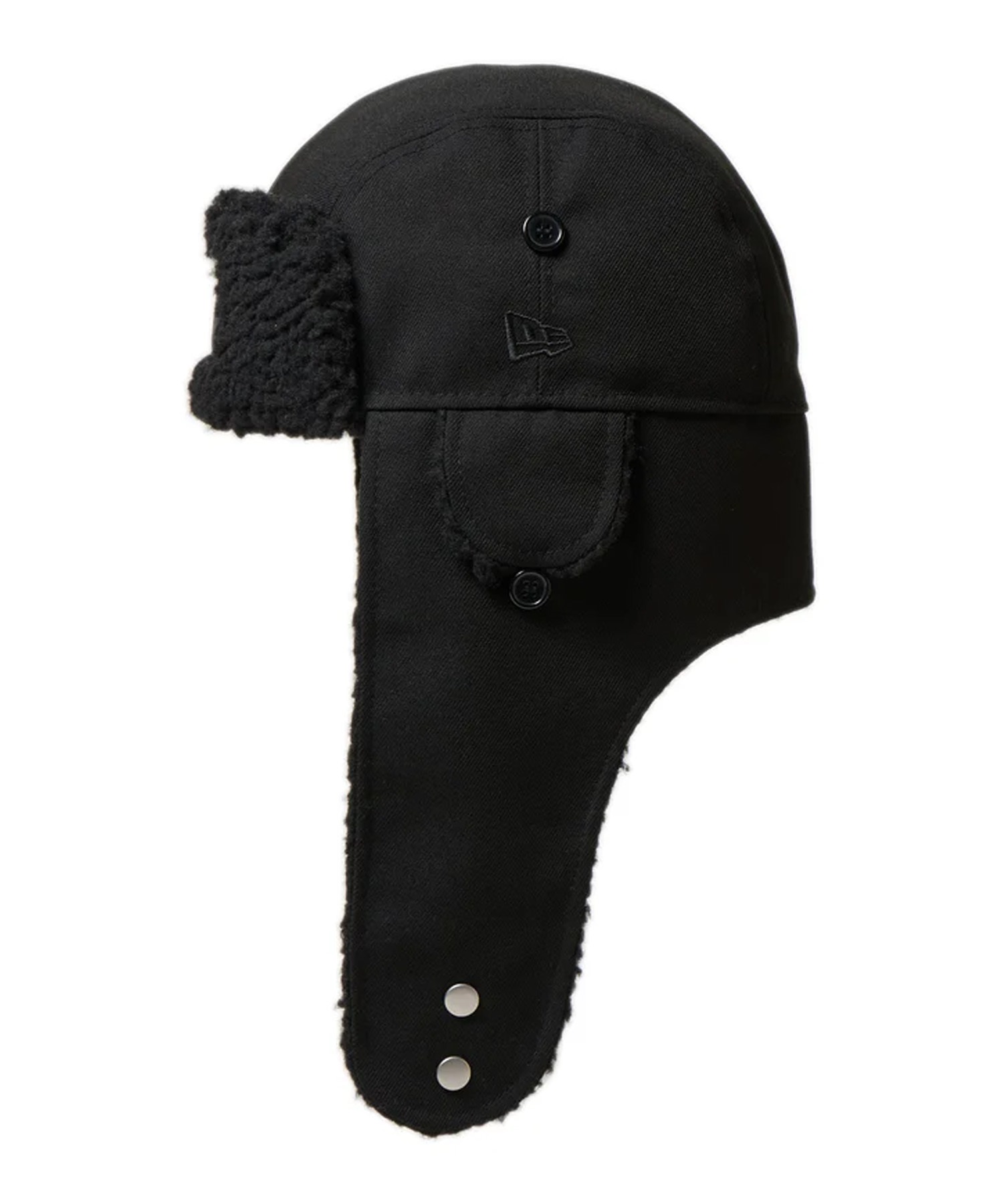 NEW ERA ニューエラ キャップ 帽子 トラッパー Black Woven Patch
