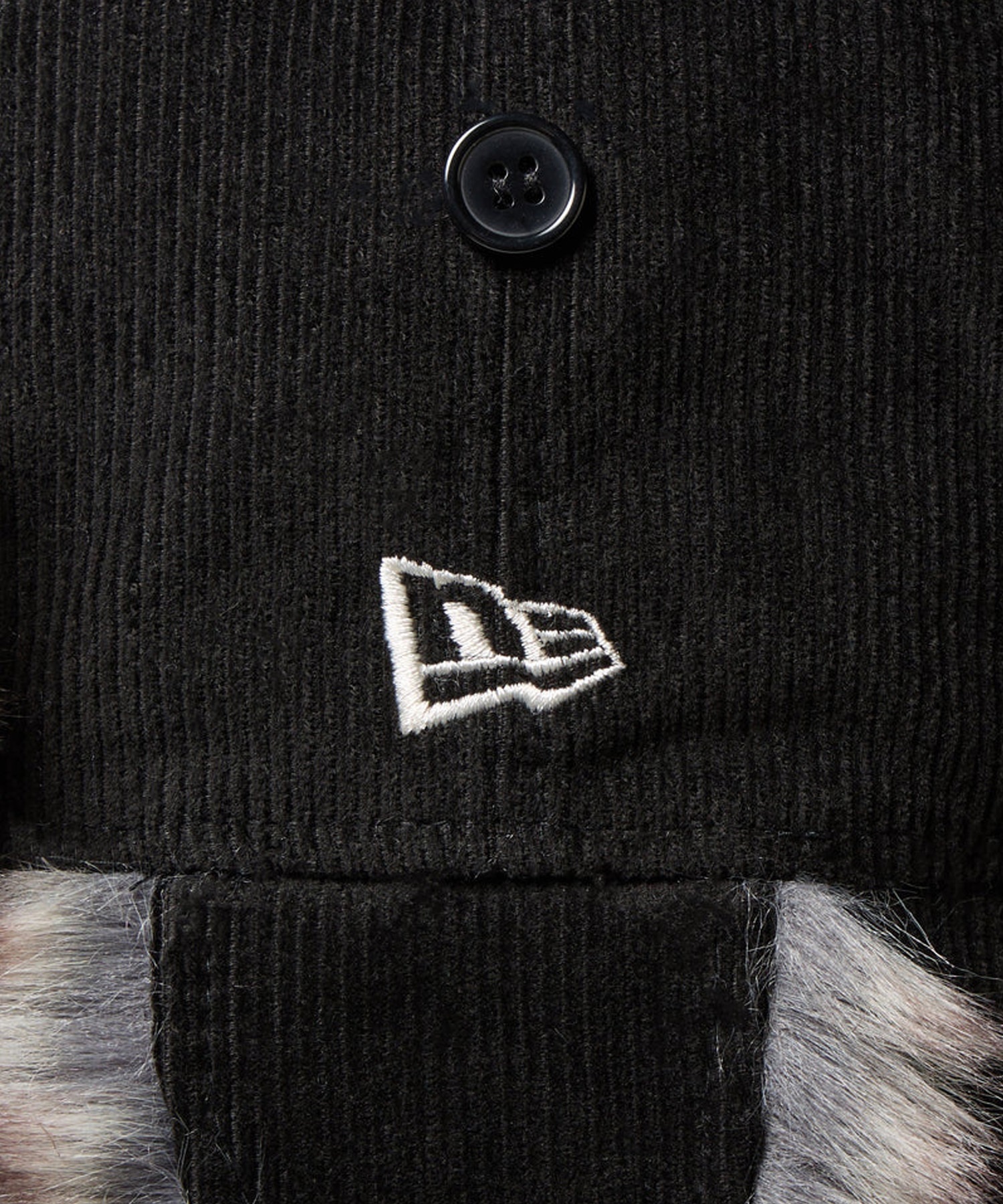 NEW ERA ニューエラ キャップ 帽子 トラッパー コーデュロイ ブラック