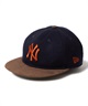 NEW ERA ニューエラ キャップ 帽子 RC 9FIFTY ニューヨーク・ヤンキース ネイビー ブラウンスウェードバイザー 14667631(MULTI-FREE)
