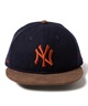 NEW ERA ニューエラ キャップ 帽子 RC 9FIFTY ニューヨーク・ヤンキース ネイビー ブラウンスウェードバイザー 14667631(MULTI-FREE)