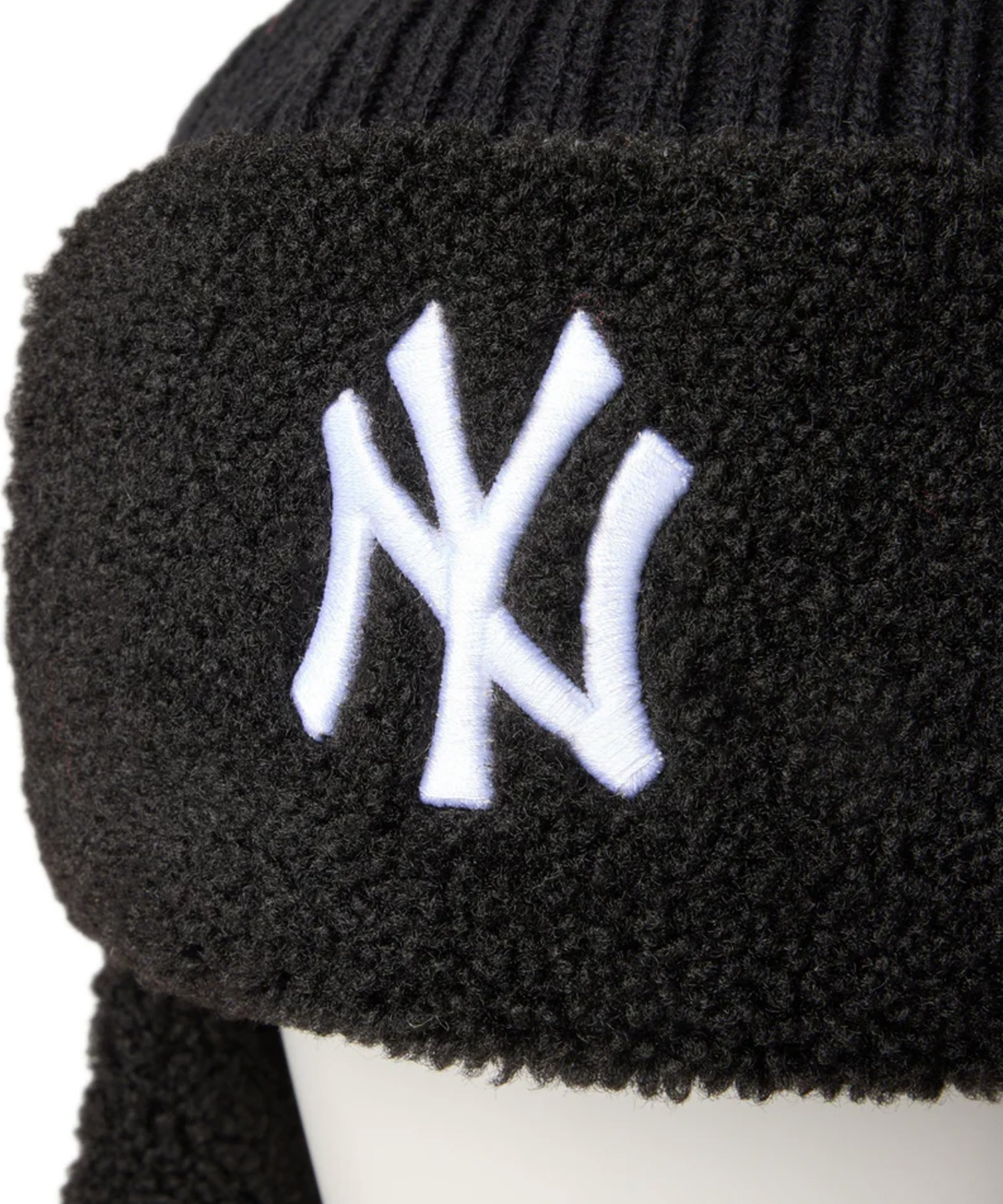 NEW ERA ニューエラ ビーニー ニットキャップ ニット帽 帽子 ニット トラッパー ニューヨーク・ヤンキース ブラック 14669984(BLK-FREE)