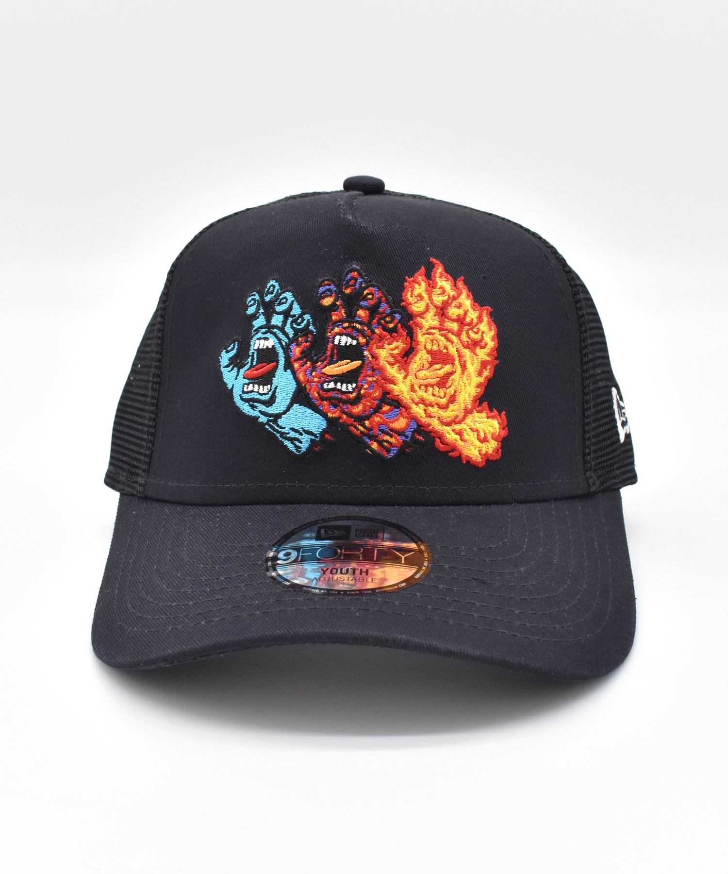NEW ERA ニューエラ × SANTA CRUZ サンタクルーズ キャップ キッズ YOUTH940AFTR HAND NVY MS 14682472 ムラサキスポーツ限定(MULTI-YOUTH)
