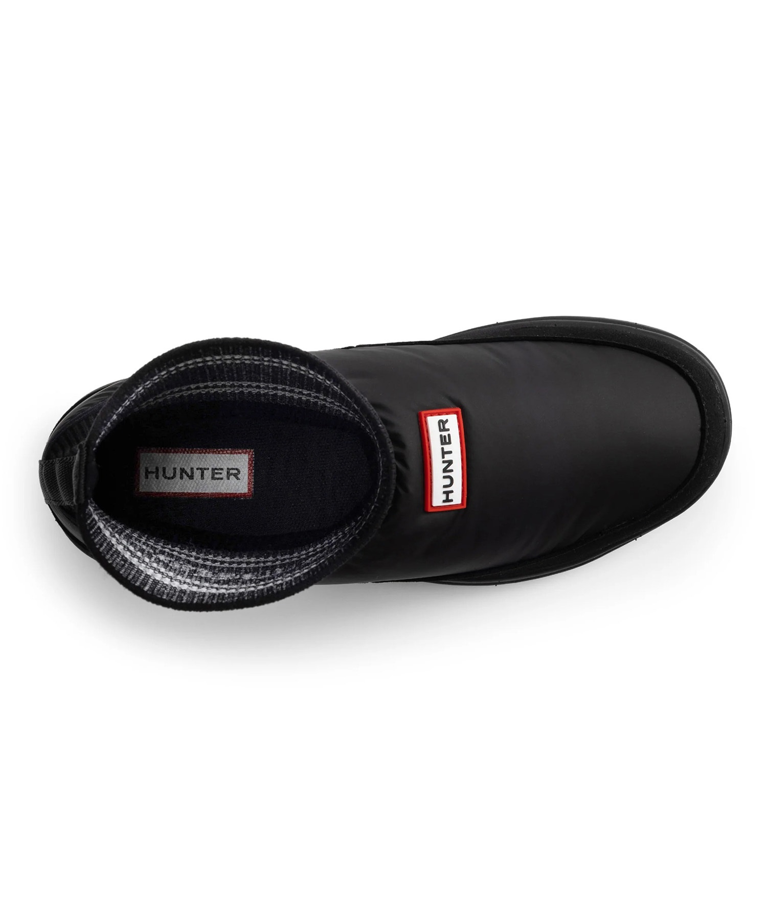 【レディース】美品HUNTER ブラック スリッポンブーツ HUNTER ハンター ブーツ レディース スリッポン ハイカット IN OUT