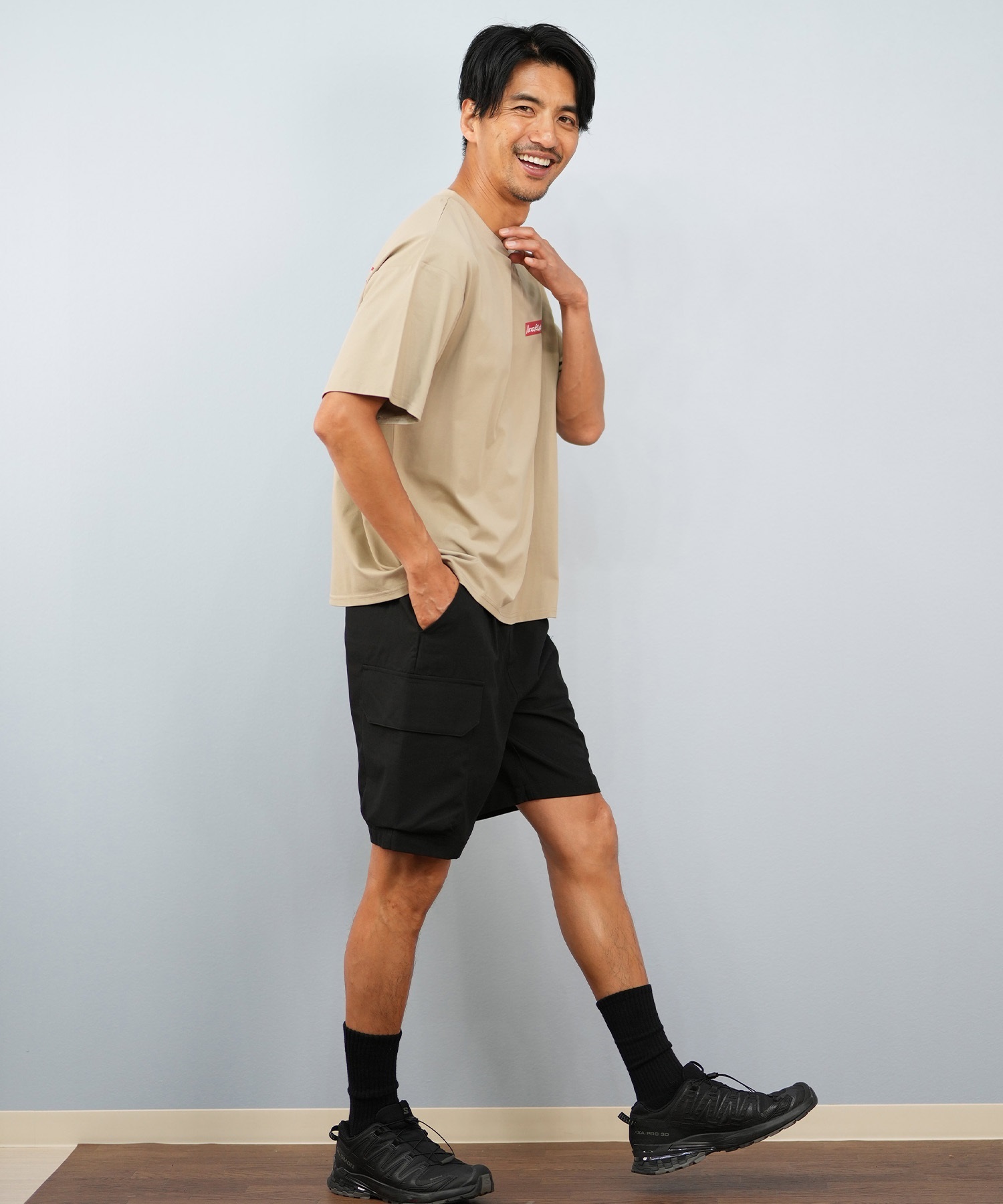 Nature Gang ネイチャーギャング 半袖 Tシャツ メンズ バックプリント ロゴ NG25ST02 ムラサキスポーツ限定(BLACK-M)