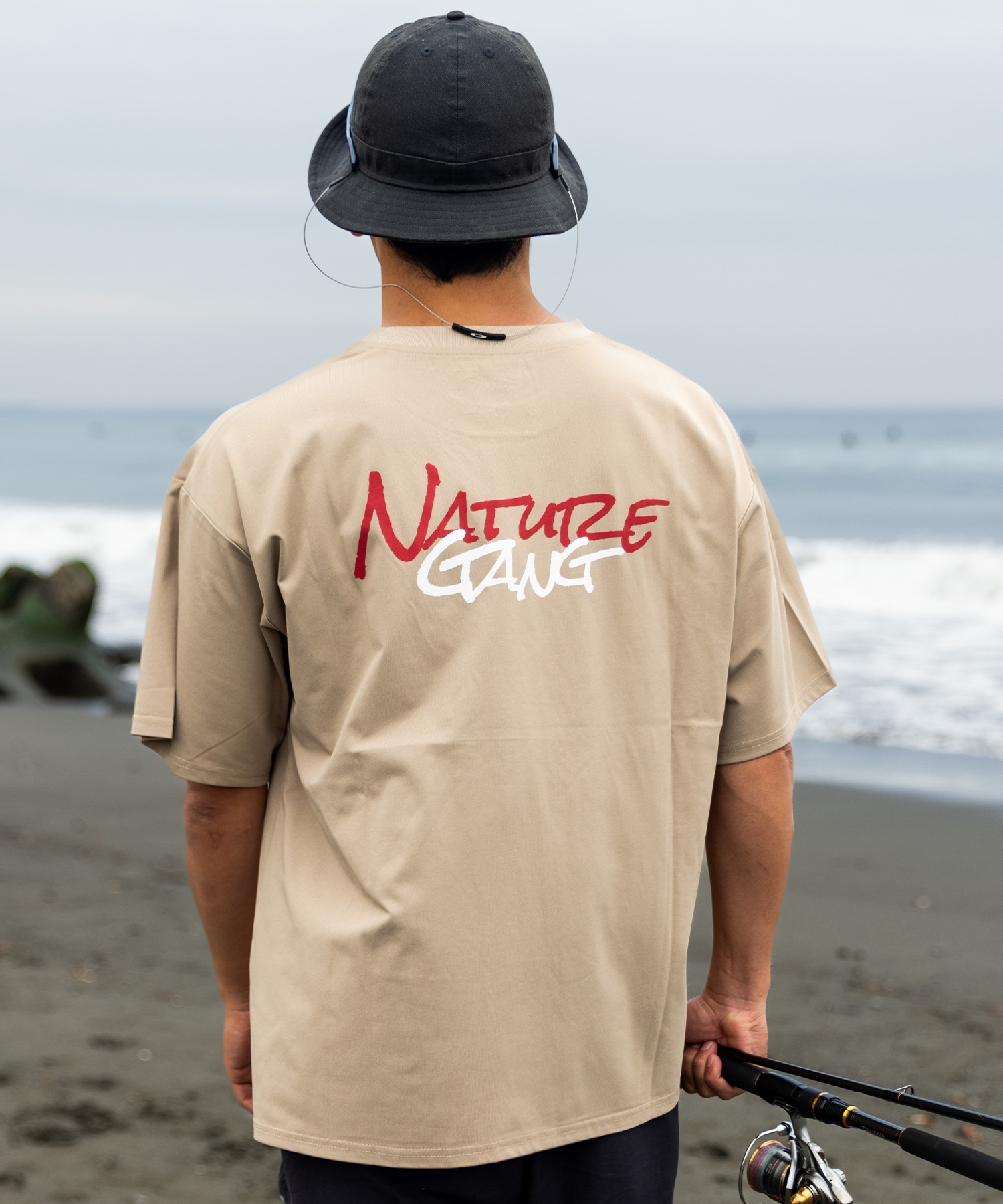 Nature Gang ネイチャーギャング 半袖 Tシャツ メンズ バックプリント ロゴ NG25ST02 ムラサキスポーツ限定(BLACK-M)