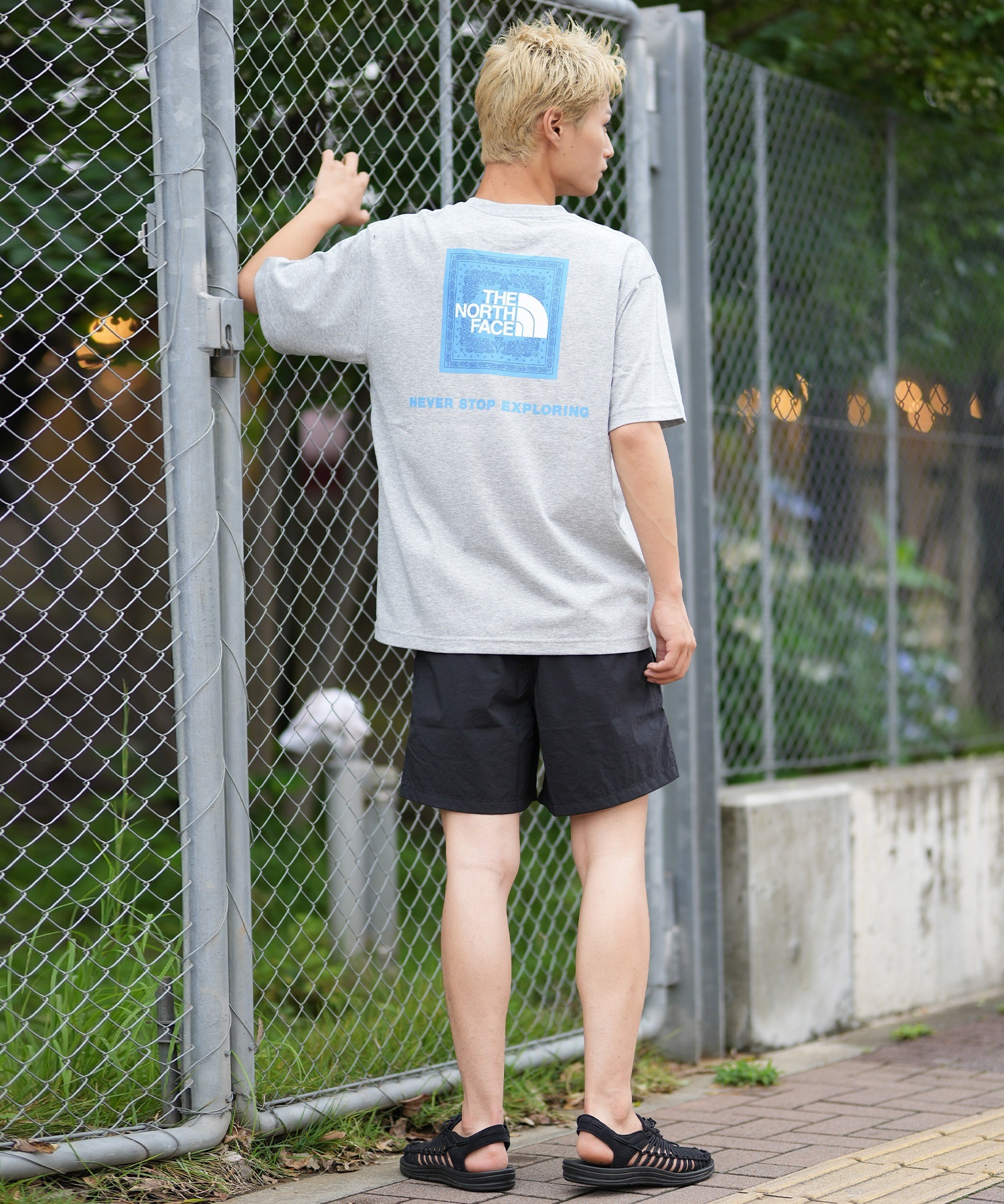 THE NORTH FACE ザ・ノース・フェイス 半袖 Tシャツ メンズ ショートスリーブバンダナスクエアロゴティー NT32446(W2-S)