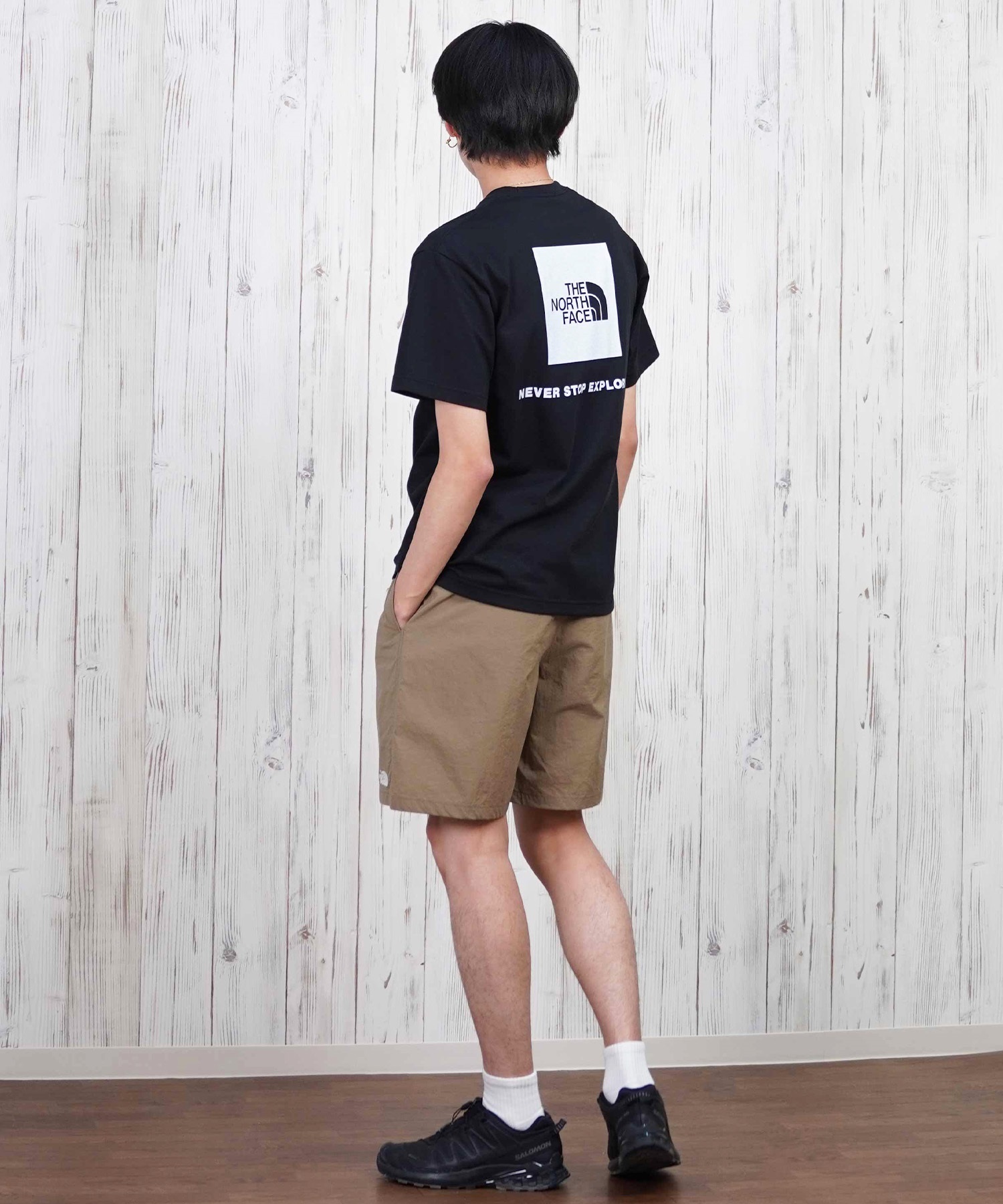 THE NORTH FACE ザ・ノース・フェイス 半袖 Tシャツ メンズ ショートスリーブバックスクエアーロゴティー NT32447(W2-S)