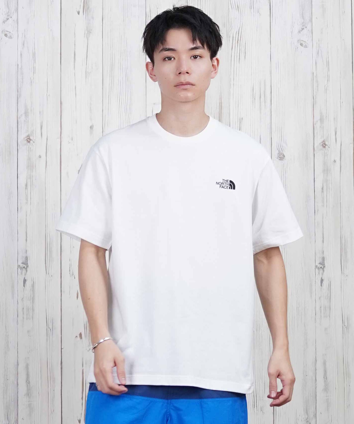 THE NORTH FACE ザ・ノース・フェイス 半袖 Tシャツ メンズ ショートスリーブバックスクエアートラバースロゴティー NT32543(W-S)