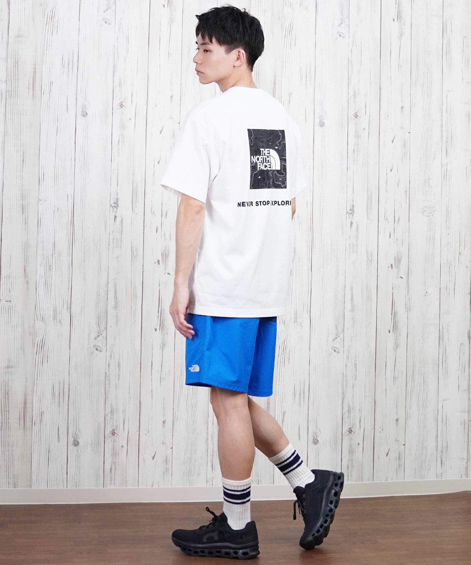 THE NORTH FACE ザ・ノース・フェイス 半袖 Tシャツ メンズ ショートスリーブバックスクエアートラバースロゴティー NT32543(W-S)
