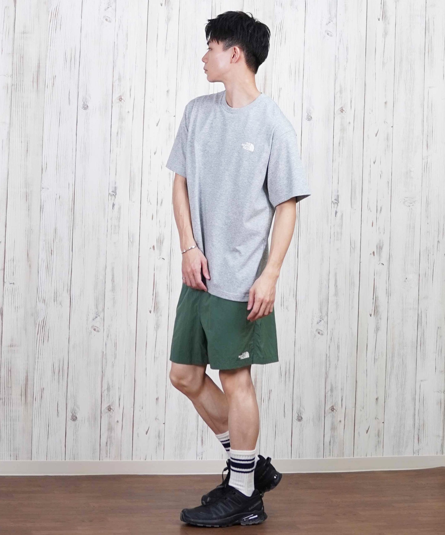 THE NORTH FACE ザ・ノース・フェイス 半袖 Tシャツ メンズ ショートスリーブバックスクエアートラバースロゴティー NT32543(W-S)