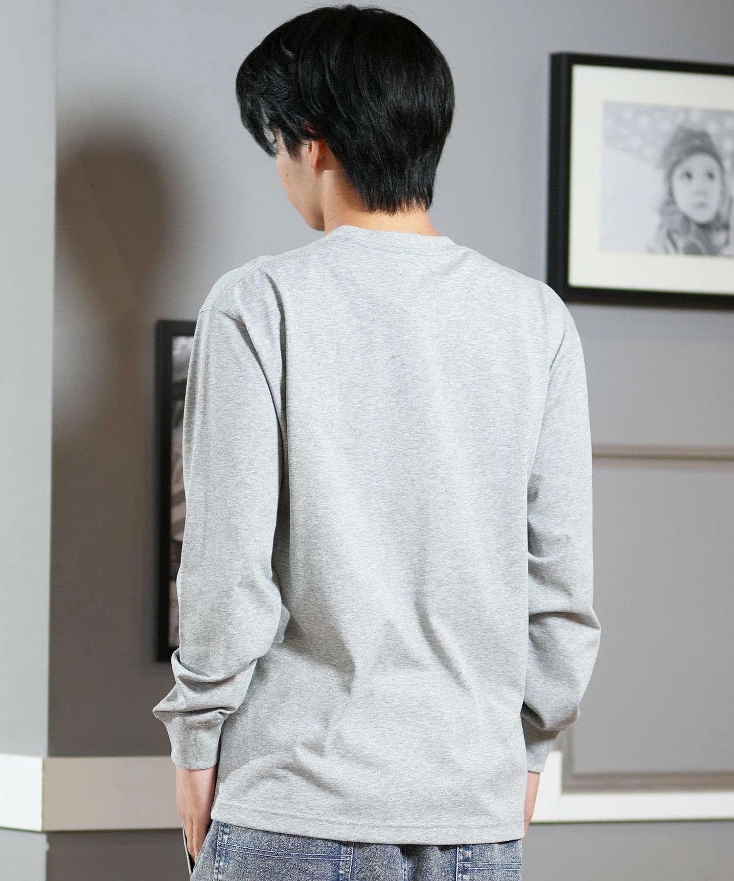 ザノースフェイス ボックスロゴ+シンプルドーム 長袖Tシャツ THE NORTH FACE (ザ ノースフェイス) BOXロゴ クルーネック 長袖