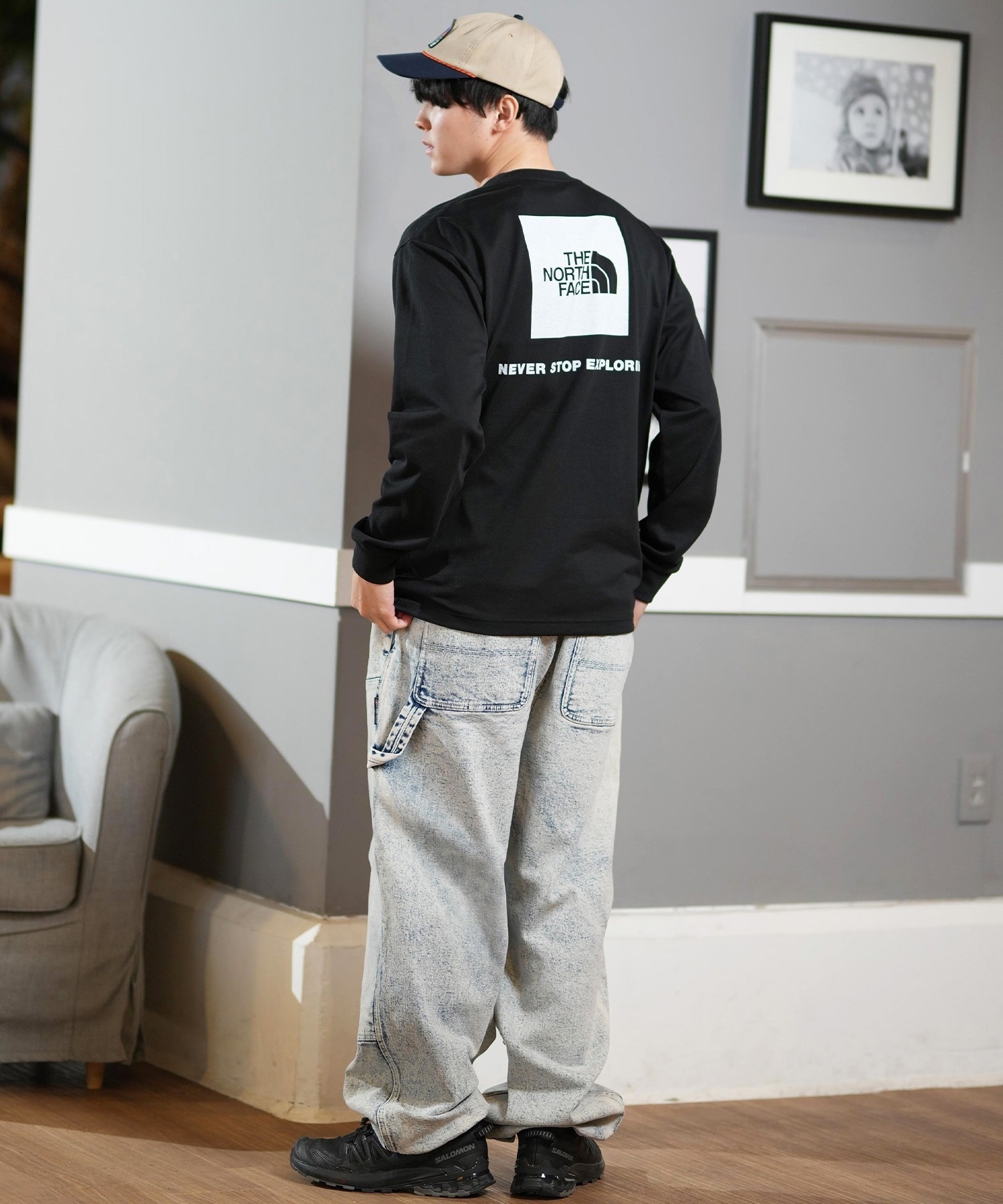 THE NORTH FACE ザ・ノース・フェイス 長袖 Tシャツ ロンT メンズ ロゴ