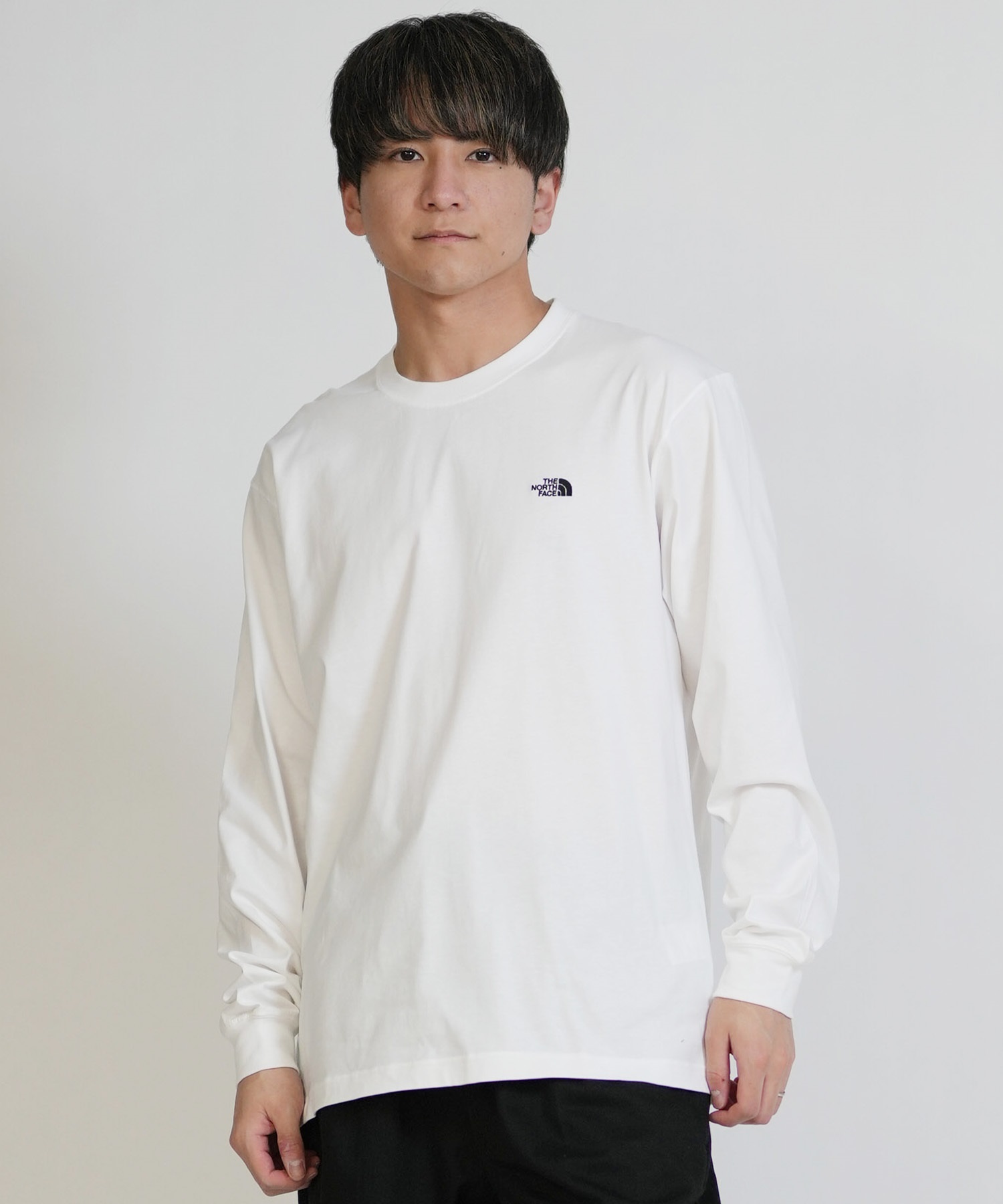THE NORTH FACE ザ・ノース・フェイス 長袖 Tシャツ ロンT メンズ ワンポイント ロゴ 速乾 LS FD NUPTSE CTN T  NT62531(W-M)