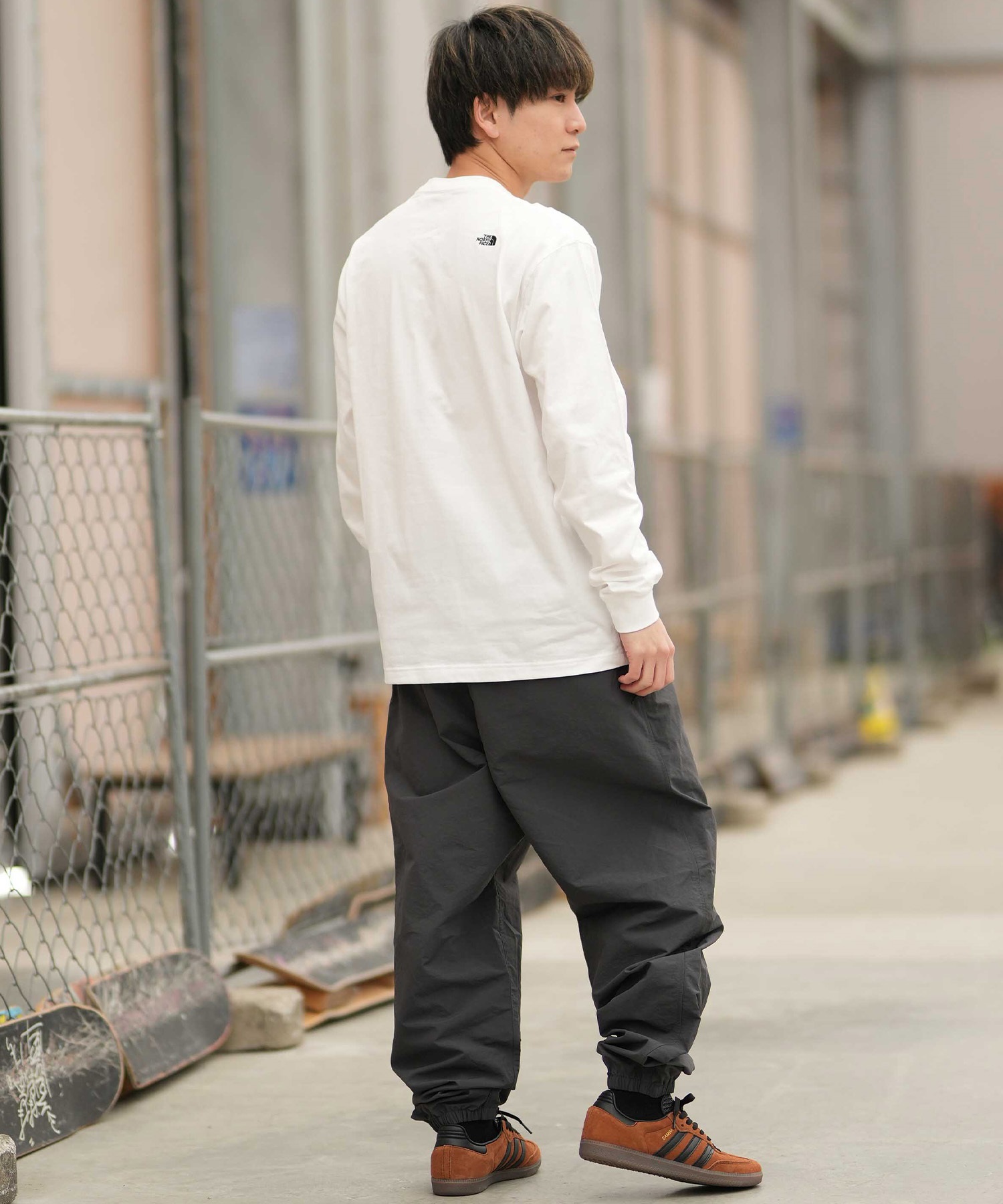 THE NORTH FACE ザ・ノース・フェイス 長袖 Tシャツ ロンT メンズ ワンポイント ロゴ 速乾 LS FD NUPTSE CTN T  NT62531(W-M)