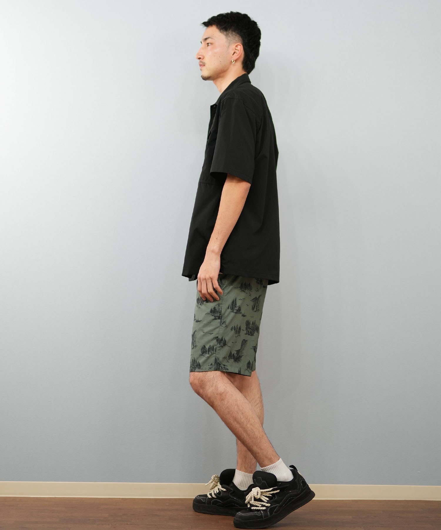 THE NORTH FACE ザ・ノース・フェイス 半袖 シャツ メンズ 撥水 ショートスリーブトリップフィールドシャツ NR22551(K-M)