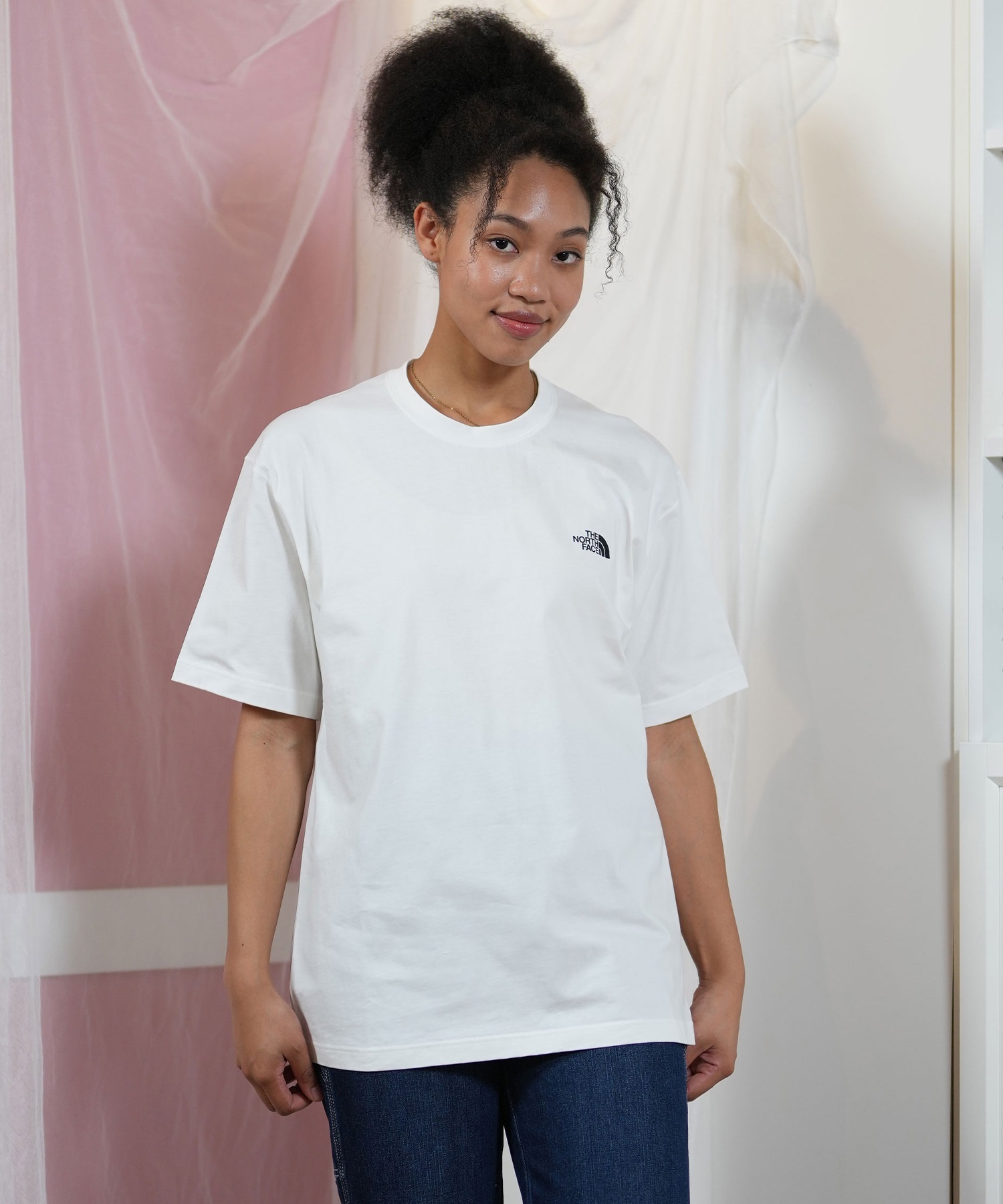 THE NORTH FACE ザ・ノース・フェイス 半袖 Tシャツ レディース バックプリント ショートスリーブピクセルプラントコットンティー NT32549(W-XS)
