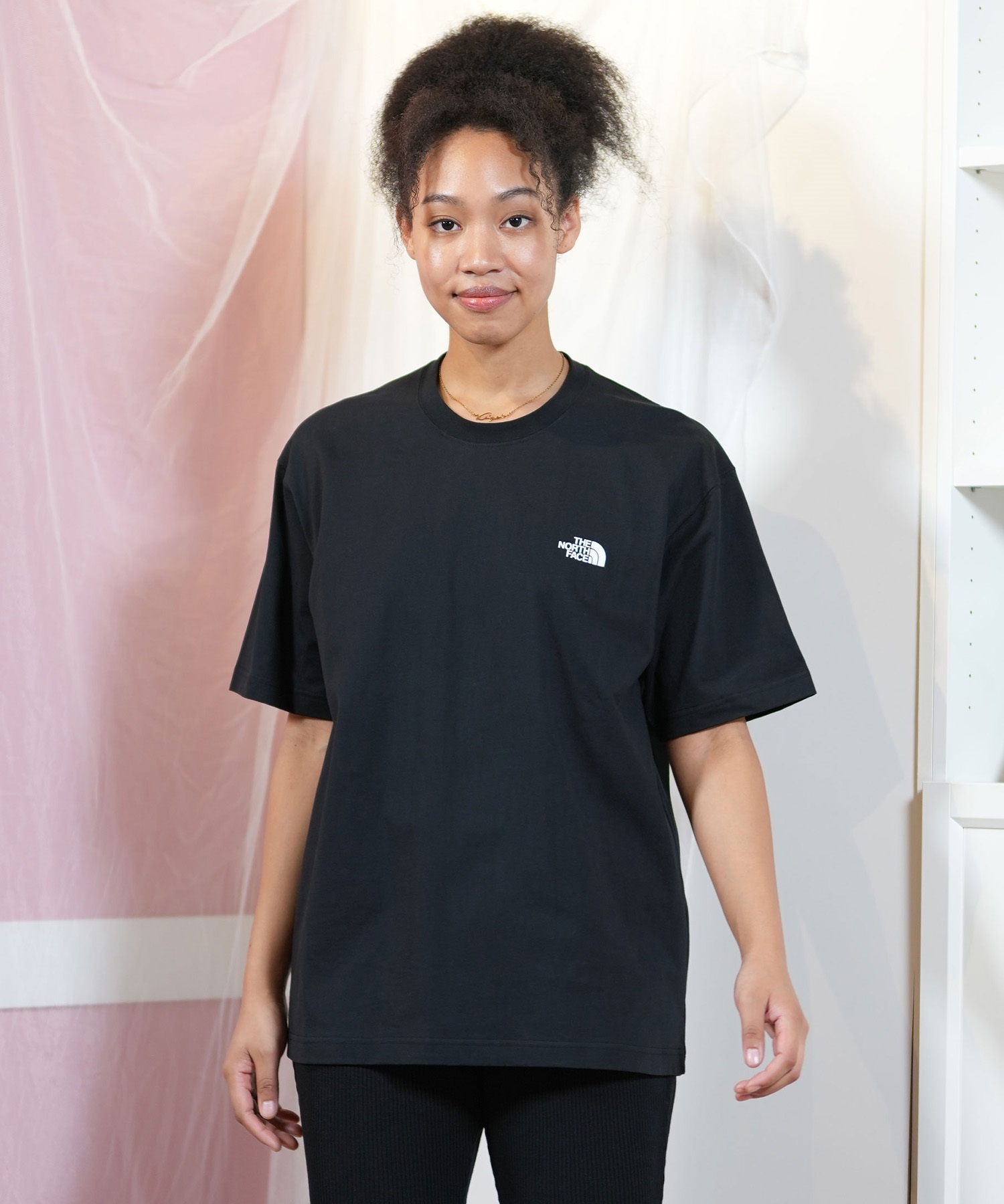 THE NORTH FACE ザ・ノース・フェイス 半袖 Tシャツ レディース バックプリント ショートスリーブピクセルプラントコットンティー NT32549(W-XS)