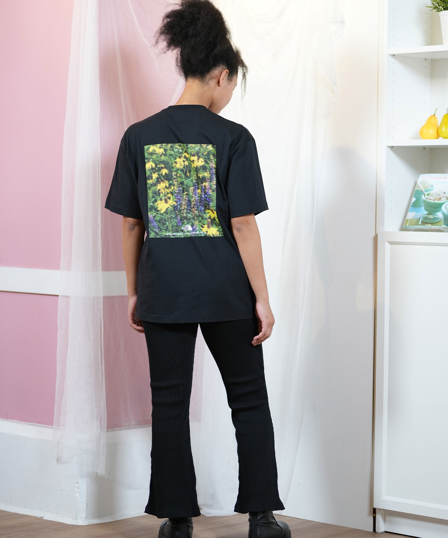 THE NORTH FACE ザ・ノース・フェイス 半袖 Tシャツ レディース バックプリント ショートスリーブピクセルプラントコットンティー NT32549(W-XS)