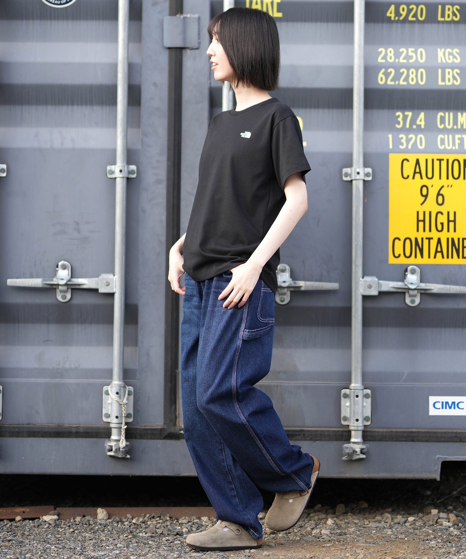 THE NORTH FACE ザ・ノース・フェイス 半袖 Tシャツ レディース バックプリント ショートスリーブバックスクエアロゴティー NTW32447(W2-S)