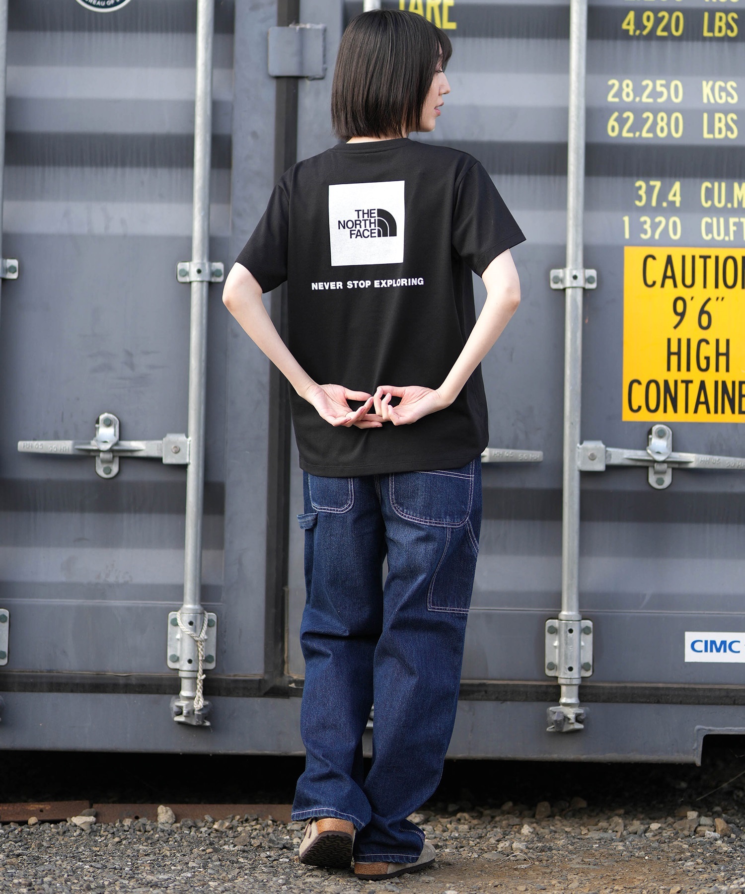 THE NORTH FACE ザ・ノース・フェイス 半袖 Tシャツ レディース バックプリント ショートスリーブバックスクエアロゴティー NTW32447(W2-S)