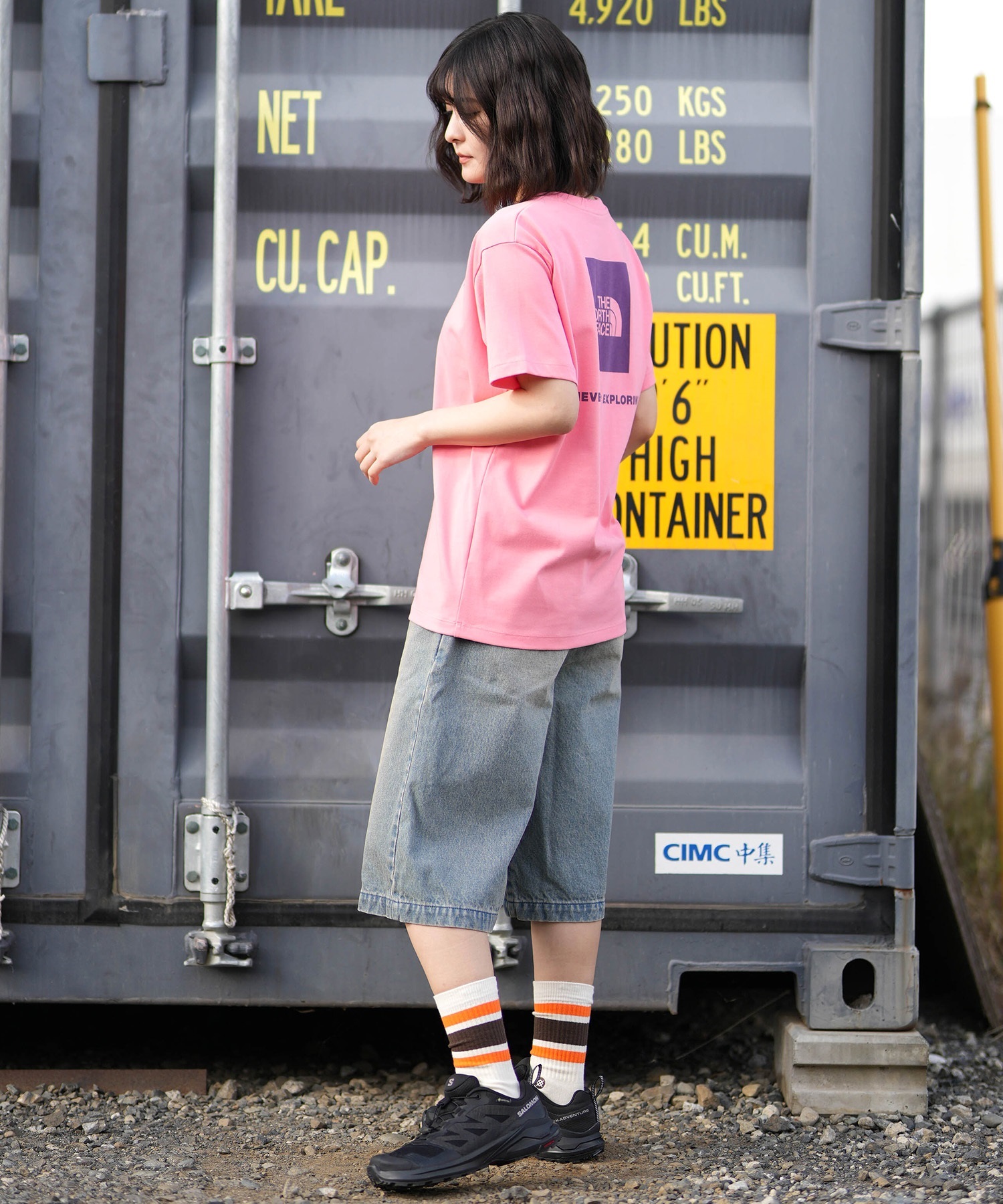 THE NORTH FACE ザ・ノース・フェイス 半袖 Tシャツ レディース バックプリント ショートスリーブバックスクエアロゴティー NTW32447(W2-S)