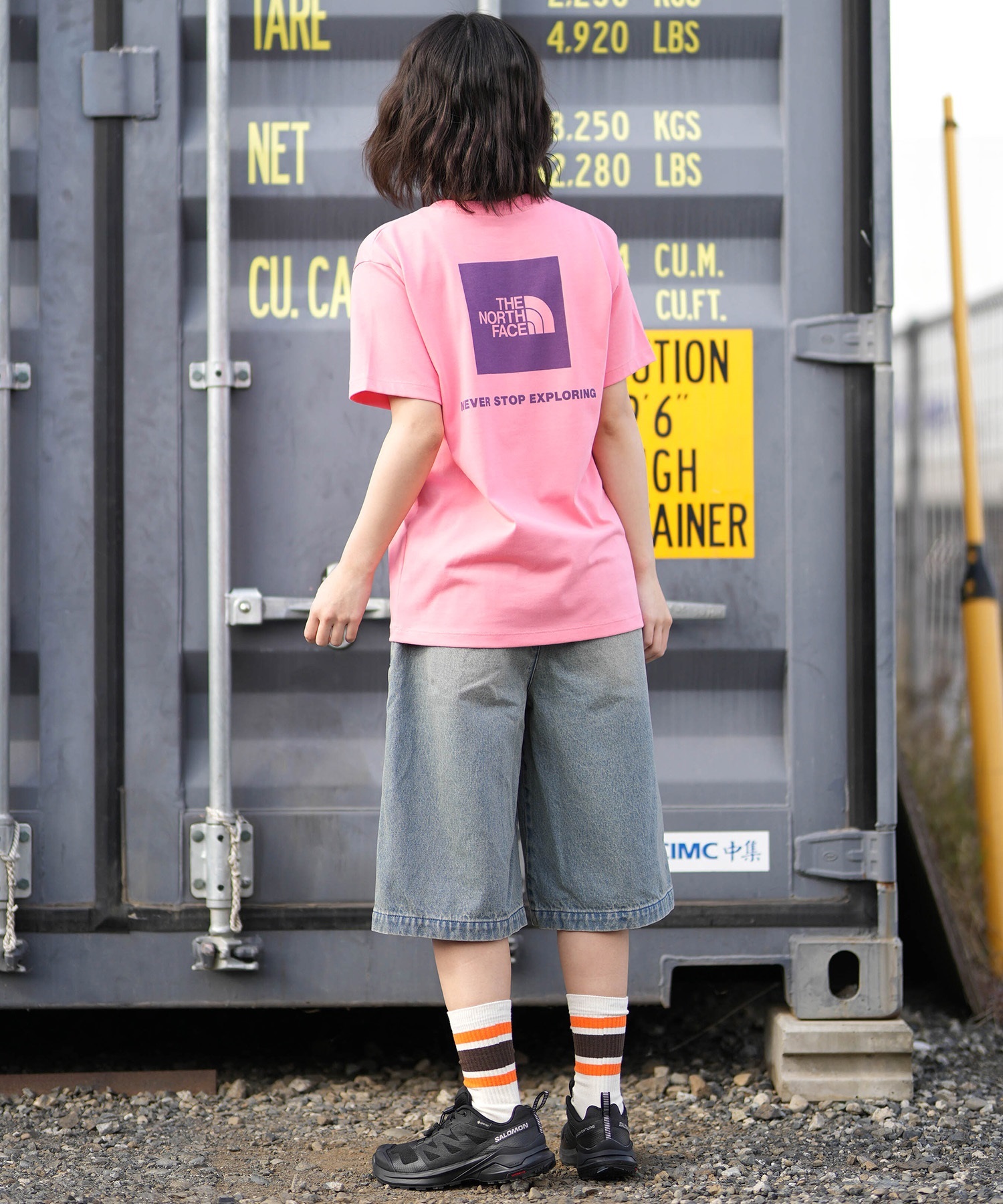 THE NORTH FACE ザ・ノース・フェイス 半袖 Tシャツ レディース バックプリント ショートスリーブバックスクエアロゴティー NTW32447(W2-S)