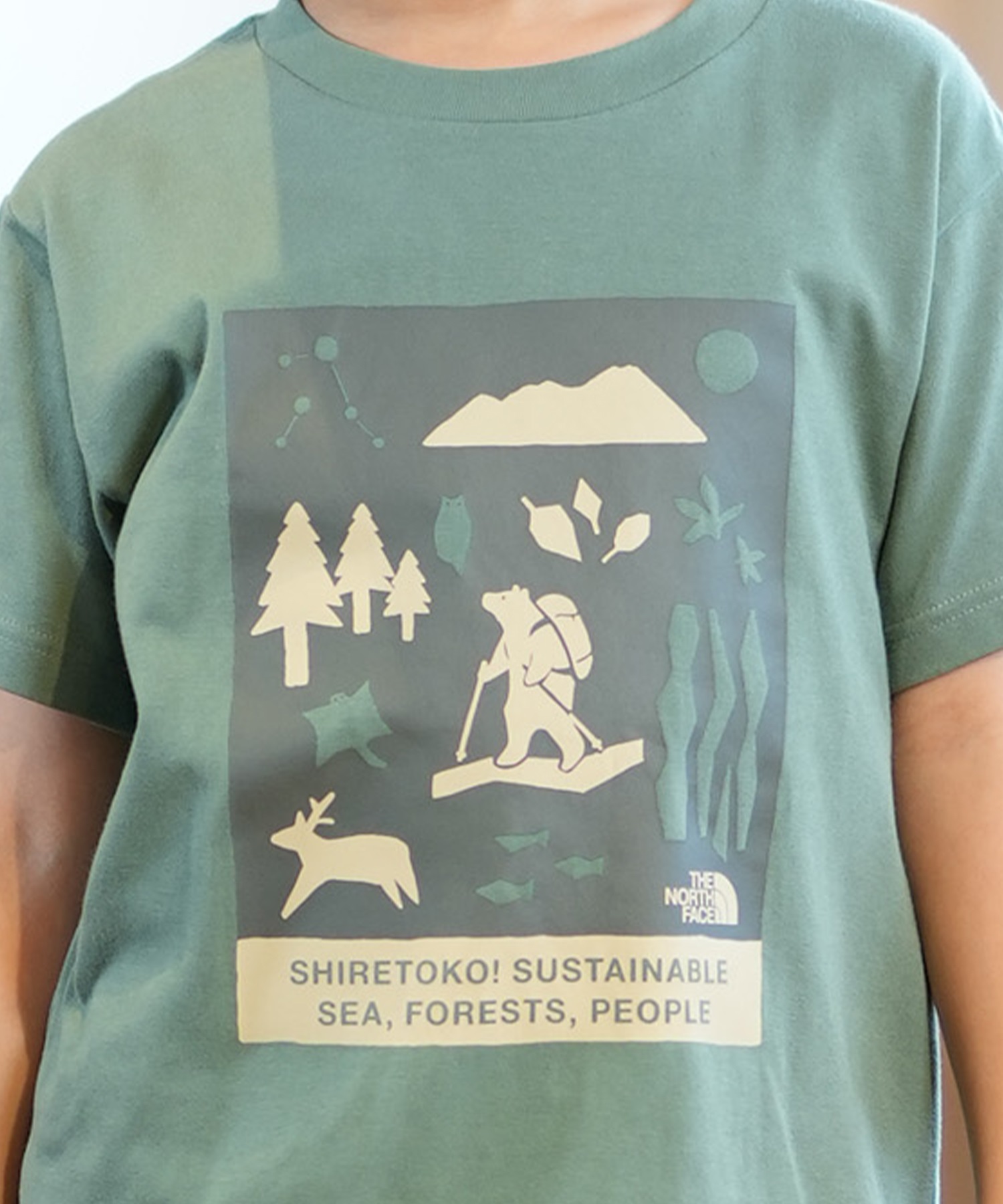 THE NORTH FACE ザ・ノース・フェイス Tシャツ キッズ 半袖 UVカット ショートスリーブシレトコトコティー NTJ32534ST(W-130cm)