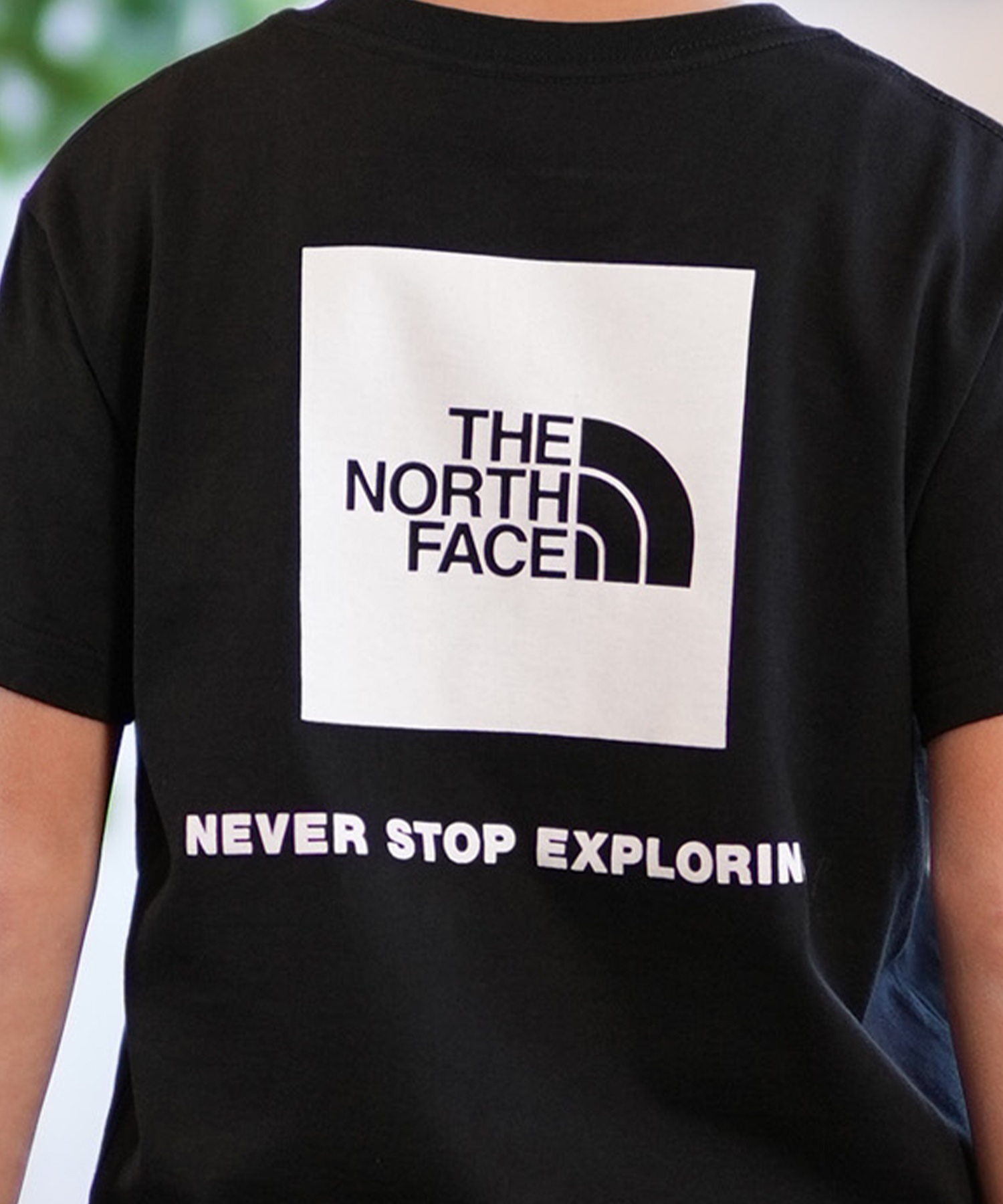 THE NORTH FACE ザ・ノース・フェイス Tシャツ キッズ 半袖 ショートスリーブバックスクエアロゴティー NTJ32538(W-130cm)