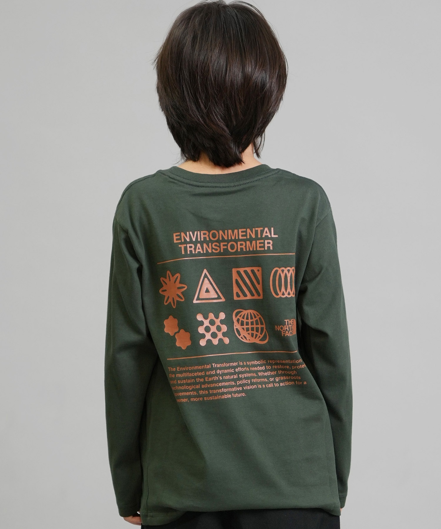 【未使用】THE NORTH FACE 長袖TシャツロンT キッズ オリーブ THE NORTH FACE ザ・ノース・フェイス 長袖 Tシャツ ロンT キッズ