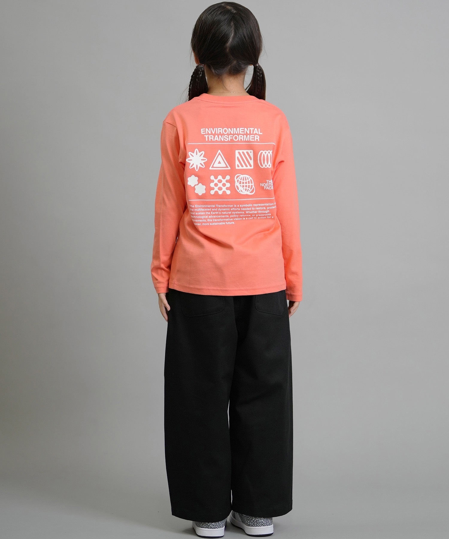【THE NORTH FACE】難燃素材 長袖Tシャツ・長ズボン140サイズ THE NORTH FACE ザ・ノース・フェイス 長袖 Tシャツ ロンT キッズ