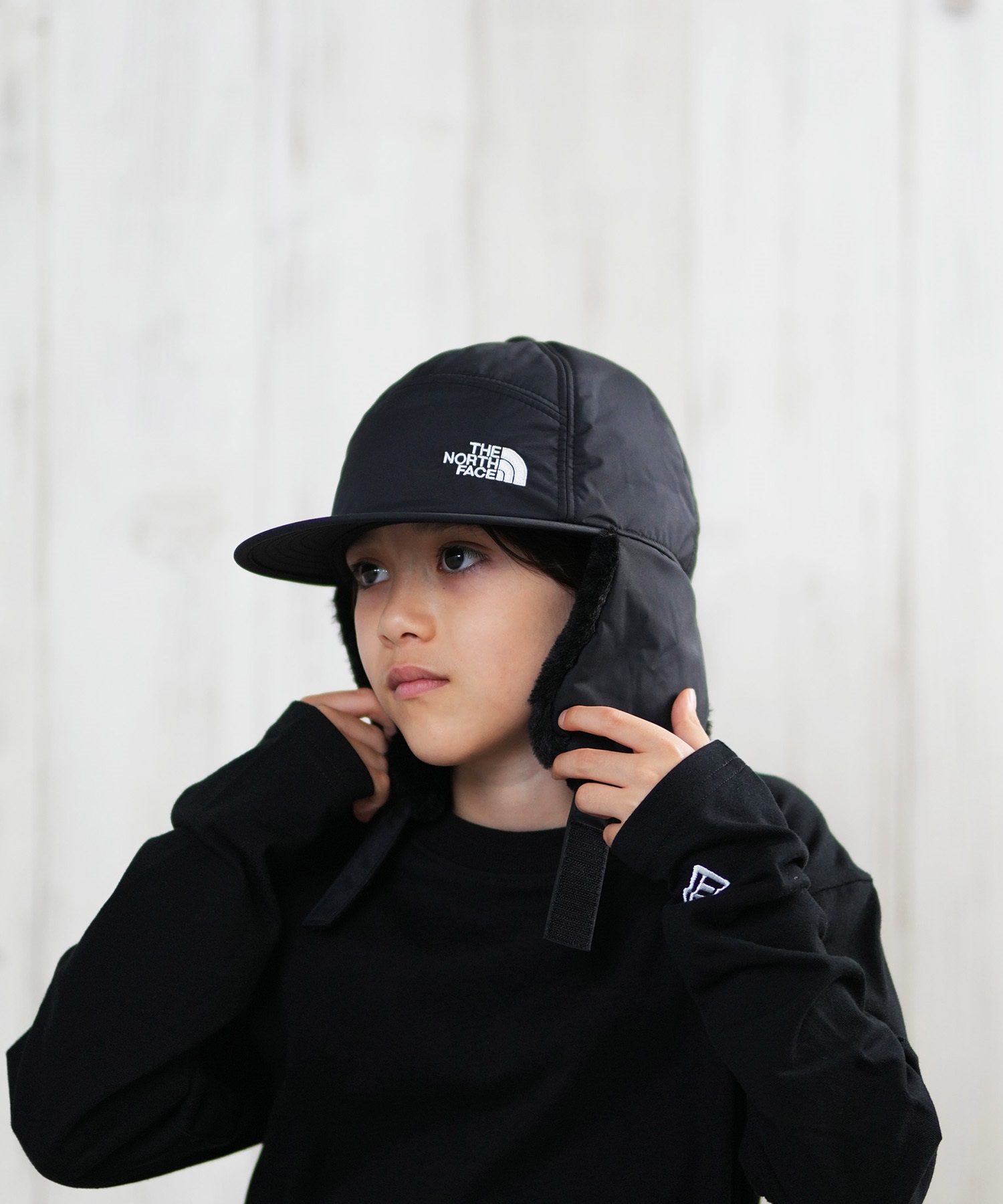 THE NORTH FACE ザノースフェイス　フライトキャップ 黒 THE NORTH FACE ザ・ノース・フェイス キャップ キッズ ジュニア 子供