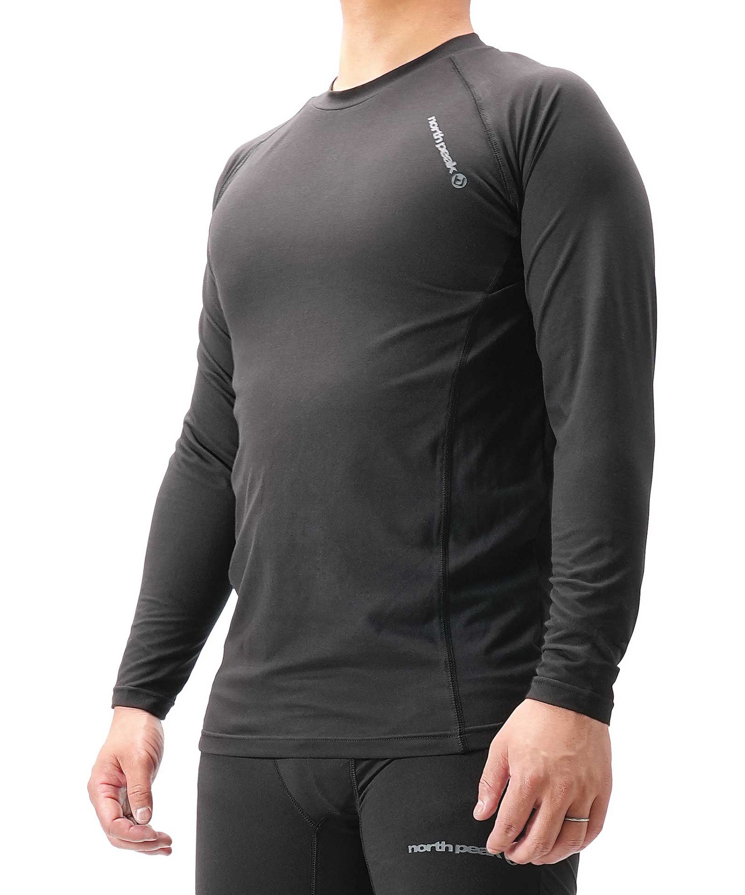 【早期購入/店頭受取対象外】northpeak ノースピーク スノーボード インナーウェア メンズ INNER SHIRT NP-8080 ムラサキスポーツ 25-26モデル MX E9(BK-M)