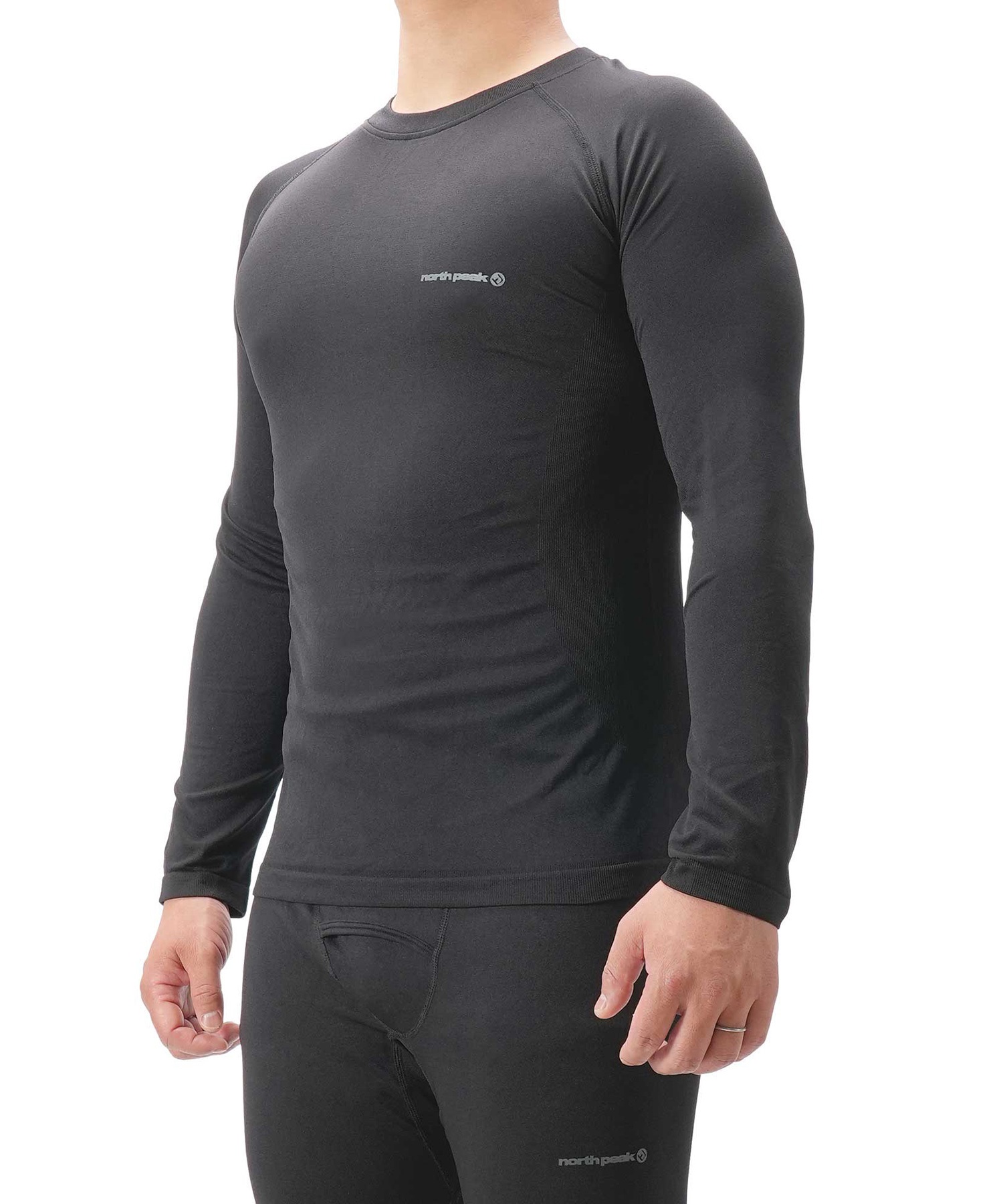 【早期購入/店頭受取対象外】northpeak ノースピーク スノーボード インナーウェア メンズ INNER SHIRT NP-8073 ムラサキスポーツ 25-26モデル MX E9(BK-M)