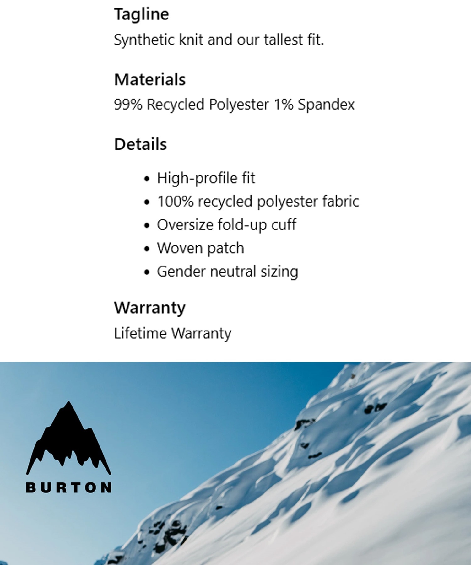 BURTON バートン Recycled Kactusbunch Tall Beanie スノーボード ビーニー ニット帽 ユニセックス 25-26モデル MM E22 【2526】(SUMMITTAUPE-ONESIZE)