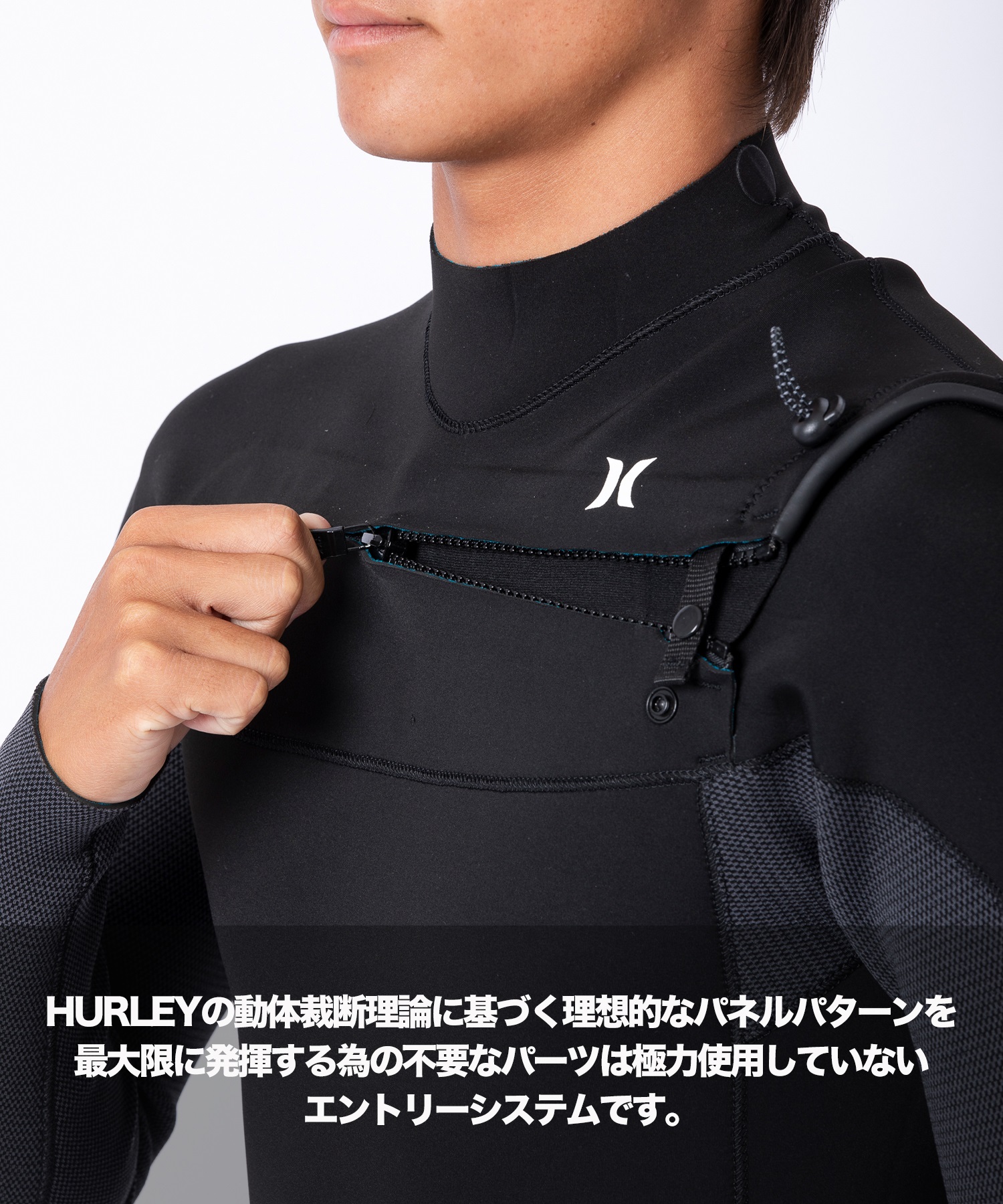 HURLEY ハーレー アドバンテージプラス MZLSAD25 ウェットスーツ ロンスプ メンズ(BLACK-M)
