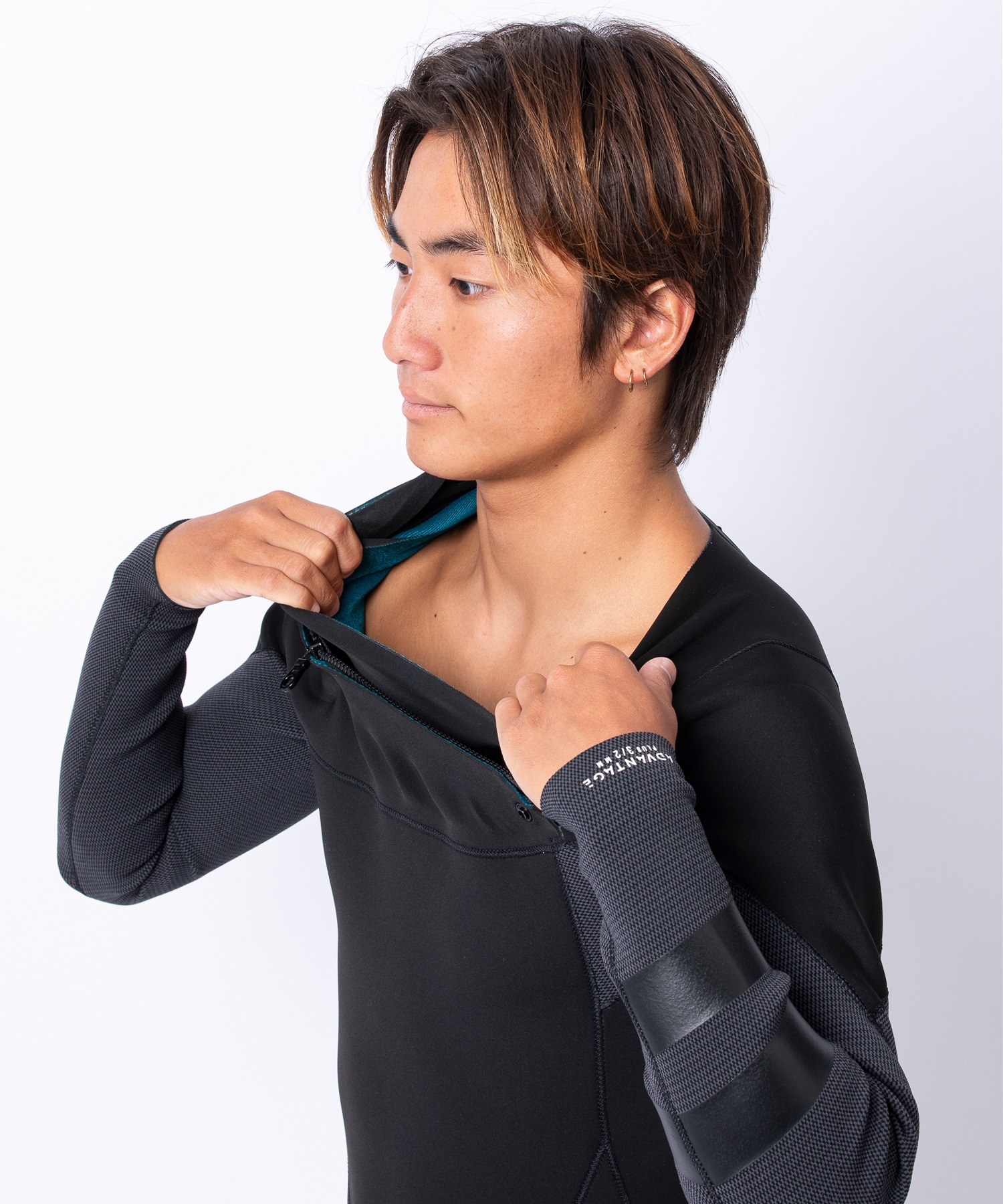HURLEY ハーレー アドバンテージプラス MZLSAD25 ウェットスーツ ロンスプ メンズ(BLACK-M)