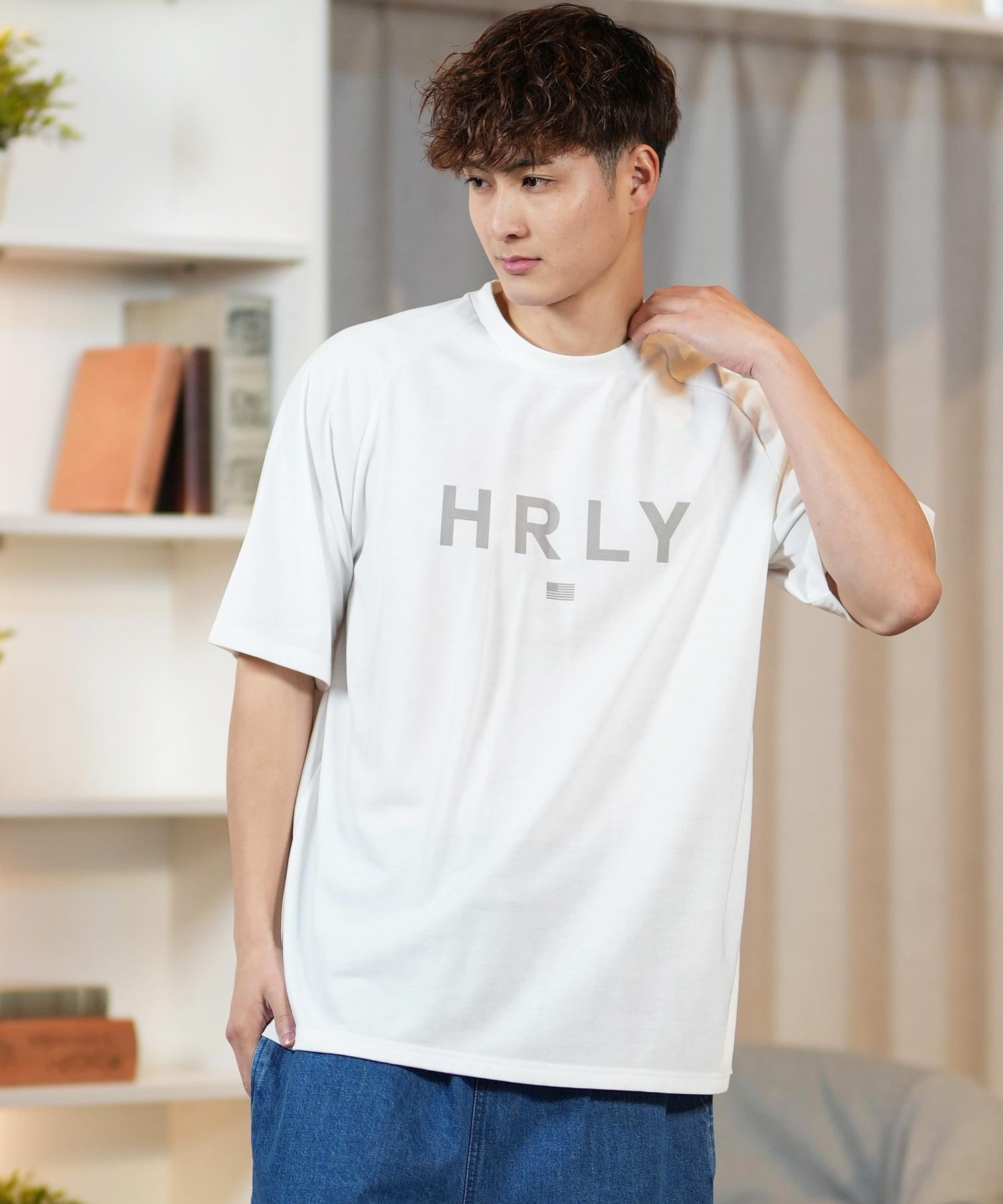 Hurley ハーレー 半袖 Tシャツ メンズ フロントプリント オーバーサイズ PTM HRLY OVRSZD SS TEE MCSS251041(WHT-S)