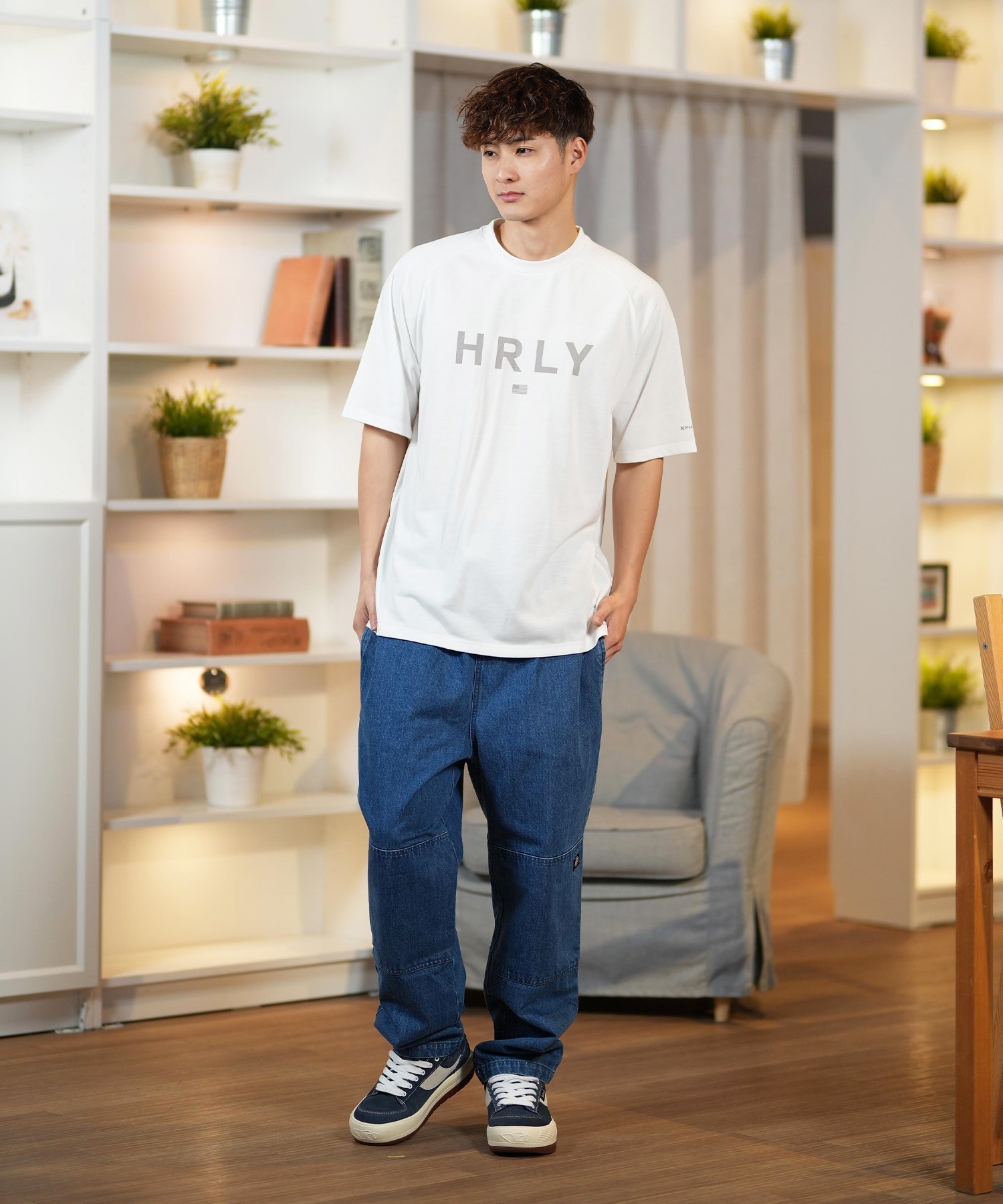 Hurley ハーレー 半袖 Tシャツ メンズ フロントプリント オーバーサイズ PTM HRLY OVRSZD SS TEE MCSS251041(WHT-S)