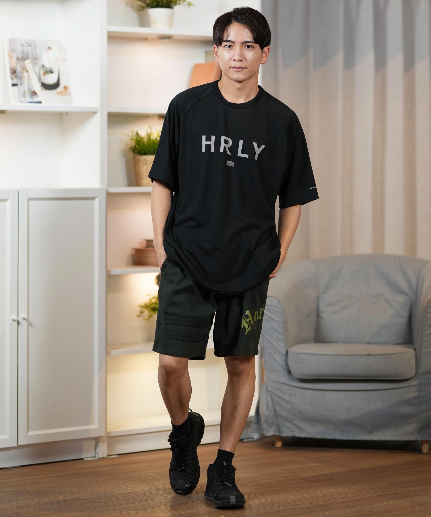 Hurley ハーレー 半袖 Tシャツ メンズ フロントプリント オーバーサイズ PTM HRLY OVRSZD SS TEE MCSS251041(WHT-S)