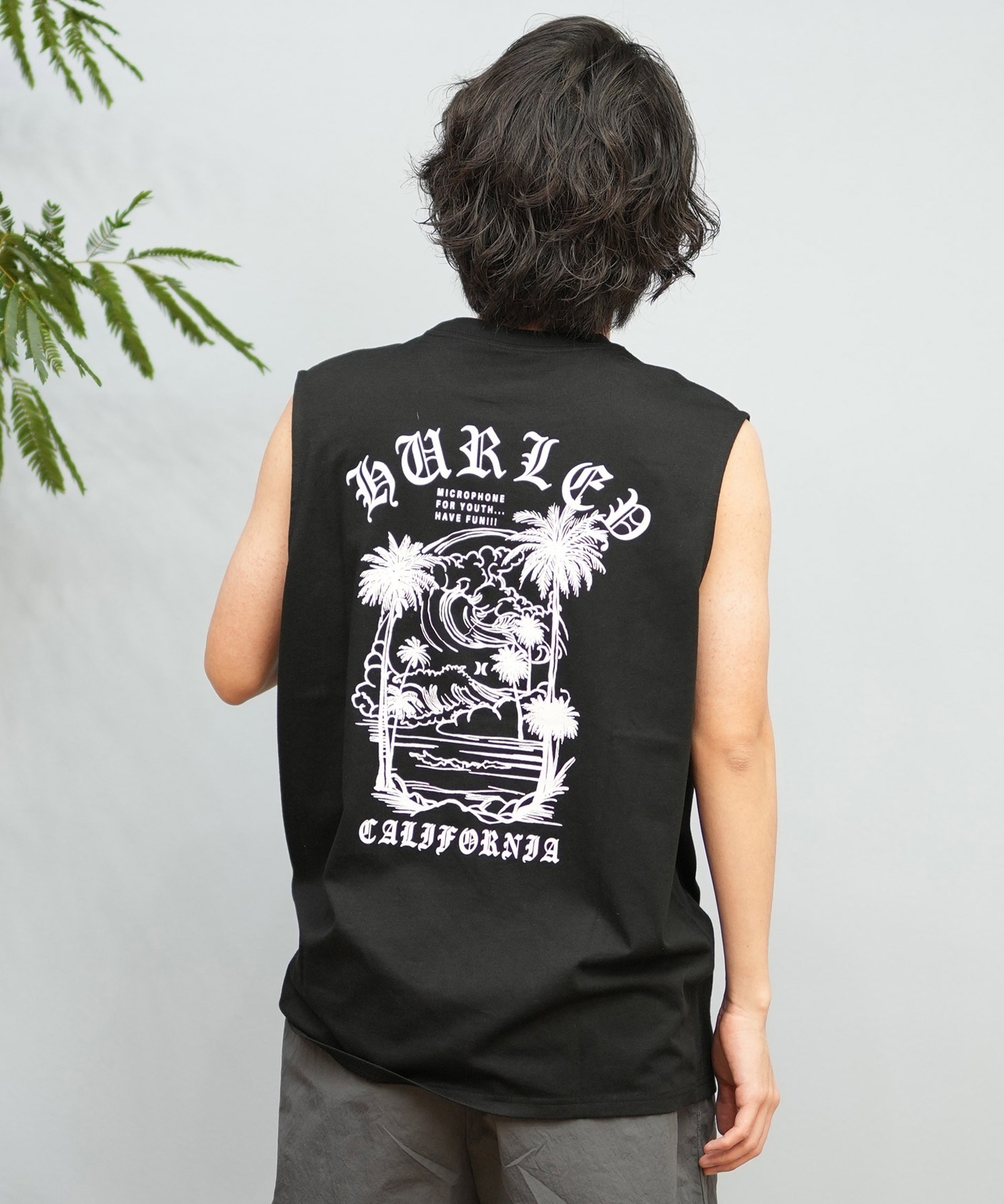 Hurley ハーレー タンクトップ メンズ バックプリント ノースリーブ 袖