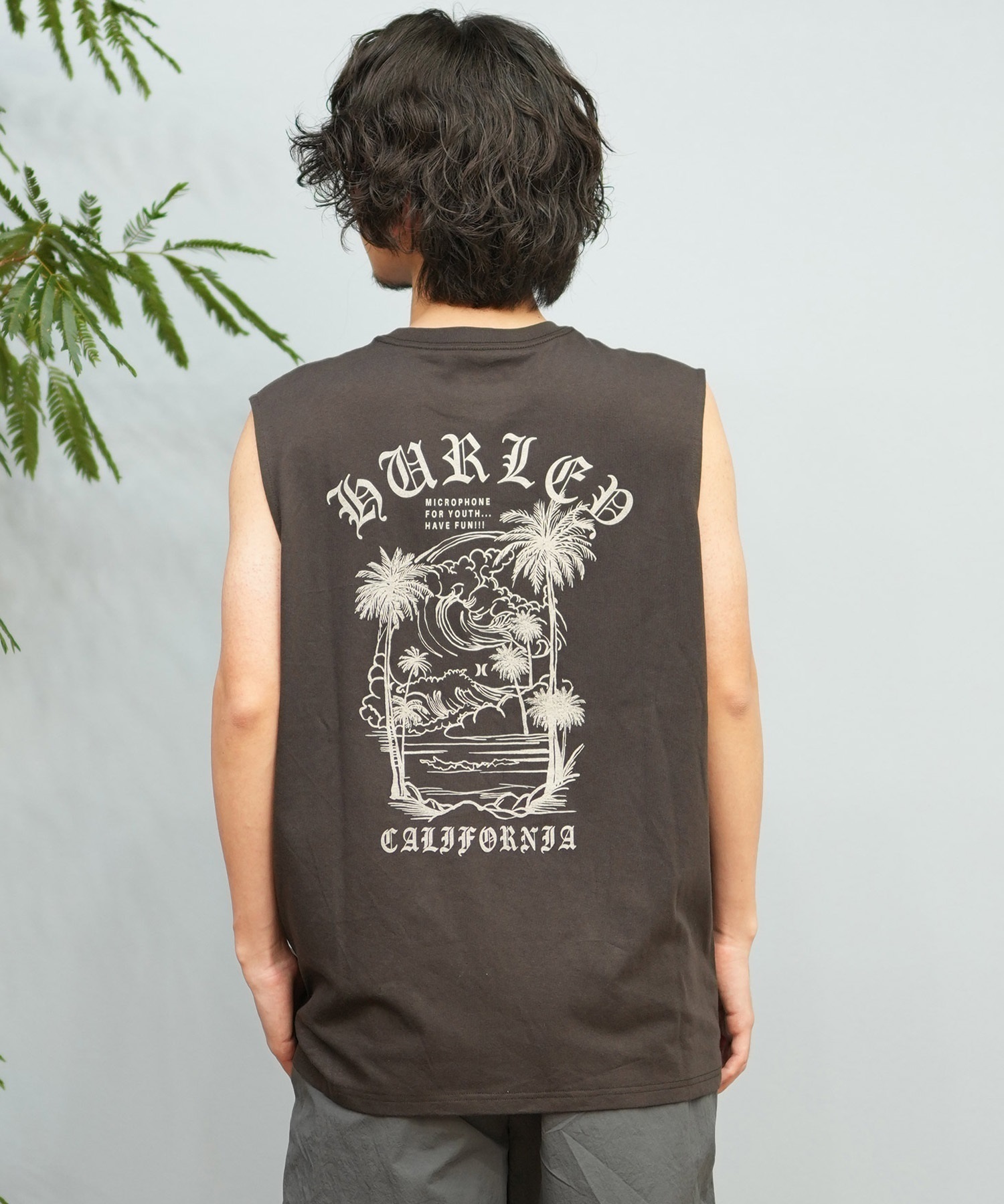 Hurley ハーレー タンクトップ メンズ バックプリント ノースリーブ 袖