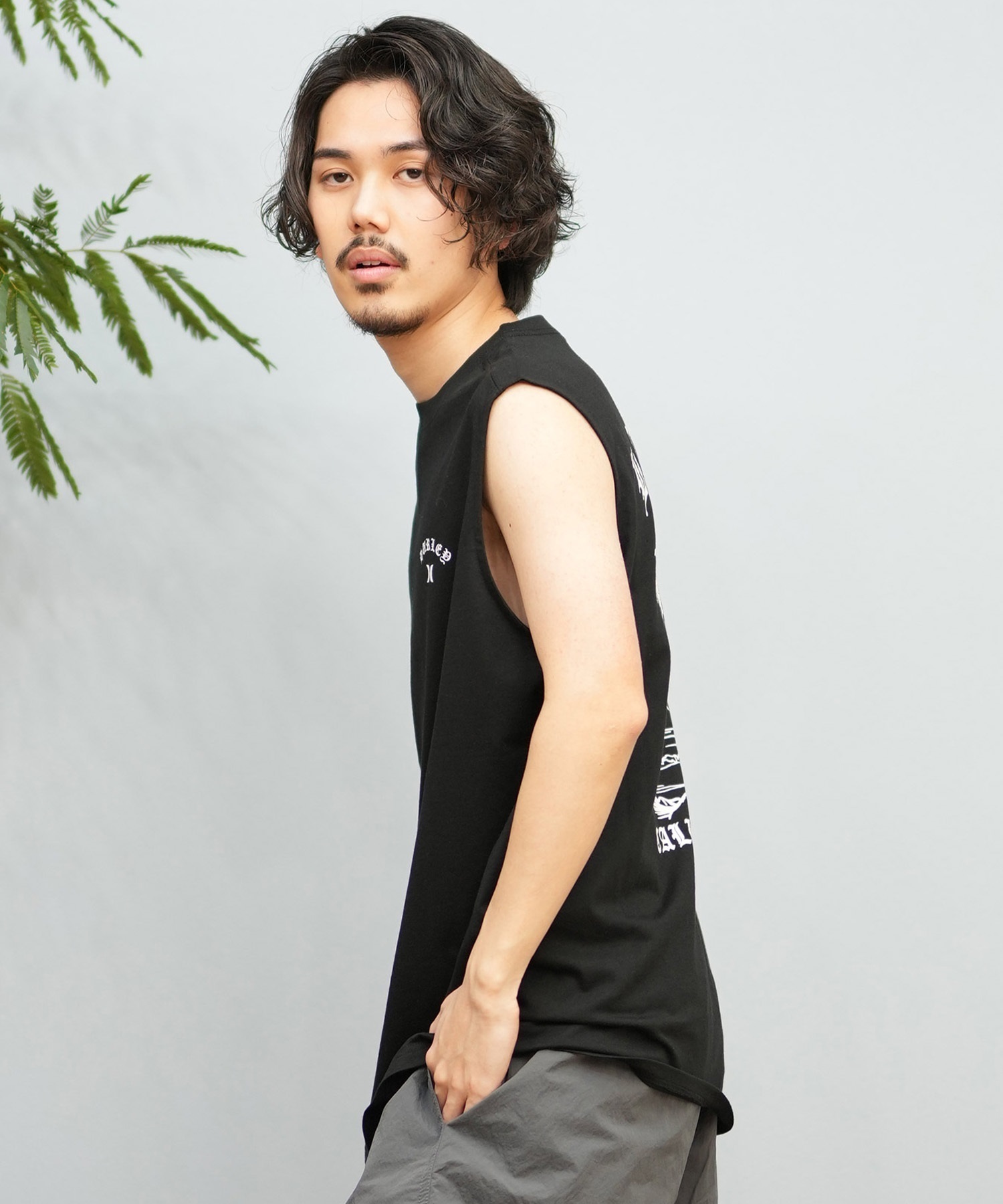 Hurley ハーレー タンクトップ メンズ バックプリント ノースリーブ 袖 