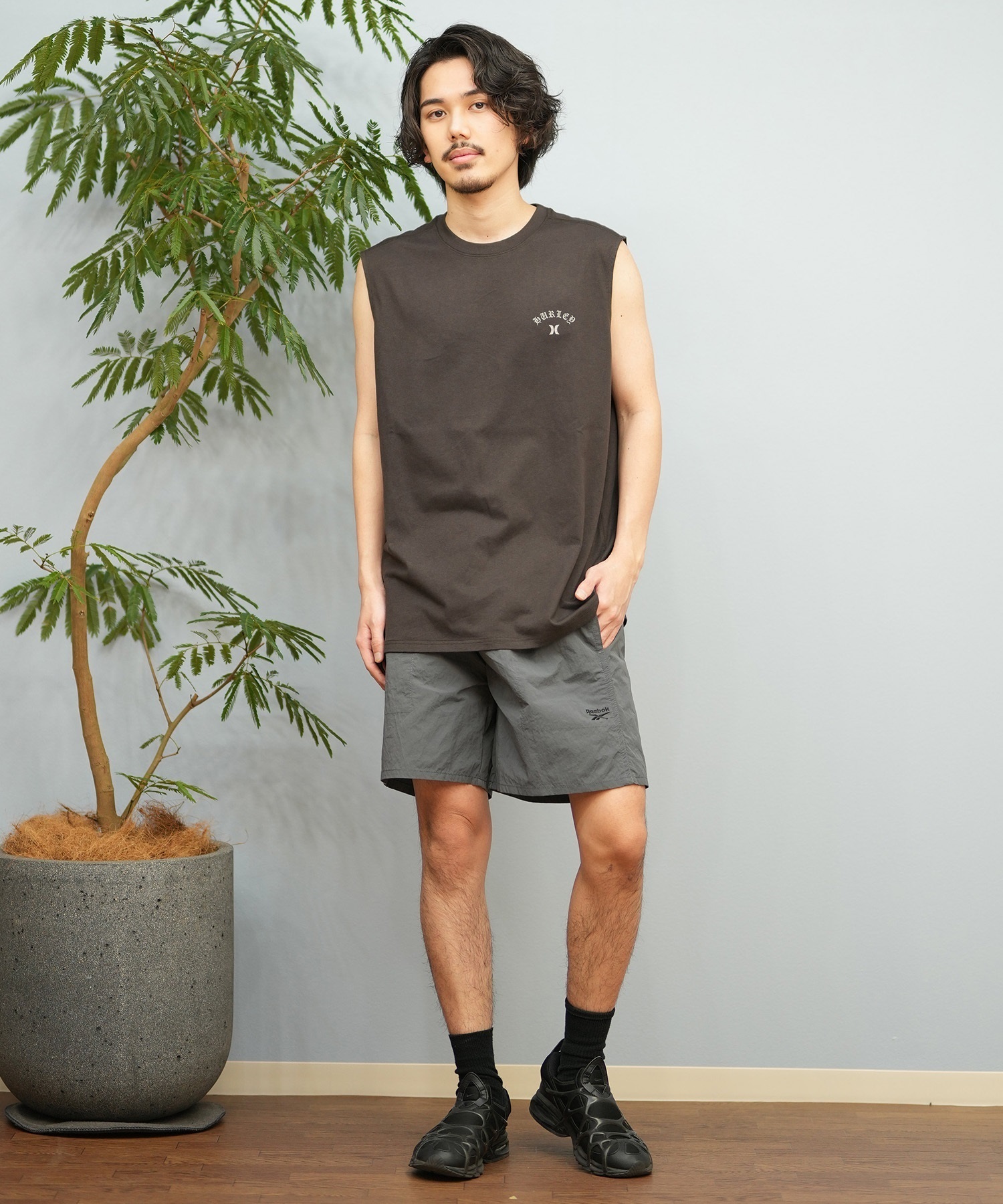 Hurley ハーレー タンクトップ メンズ バックプリント ノースリーブ 袖