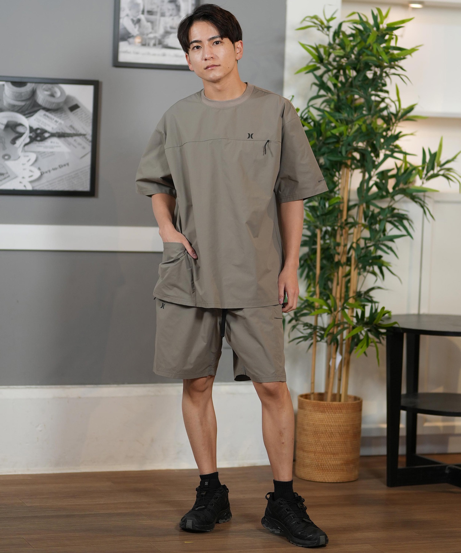 Hurley ハーレー 半袖 Tシャツ メンズ ワンポイント ロゴ オーバー